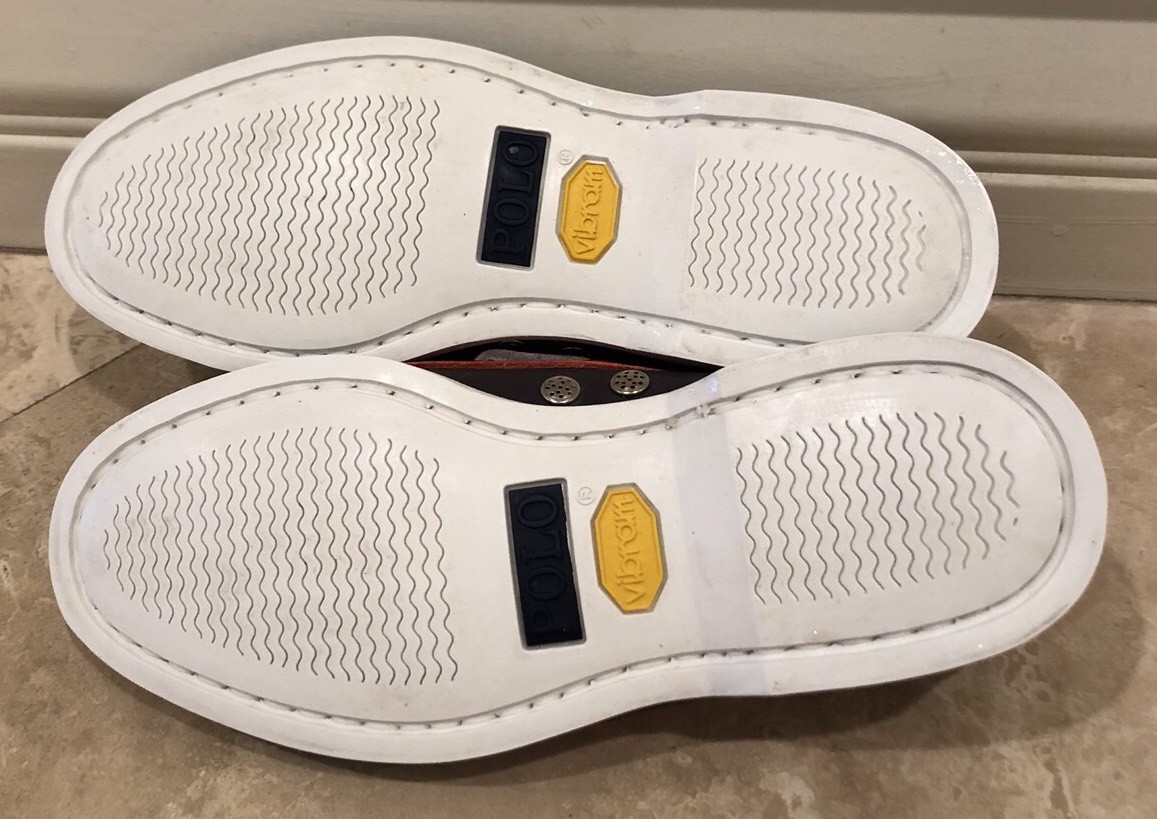 RALPH LAUREN United States Olympic Team Nautical Deck Shoes Made In USA 5B RARE!