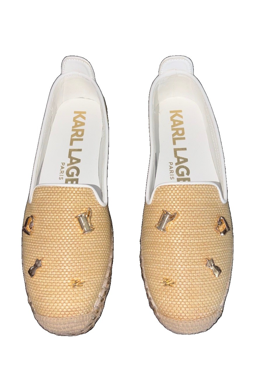 Karl Lagerfeld Paris Womens Michaela Atelier Espadrille Flats Shoes Size 7M New