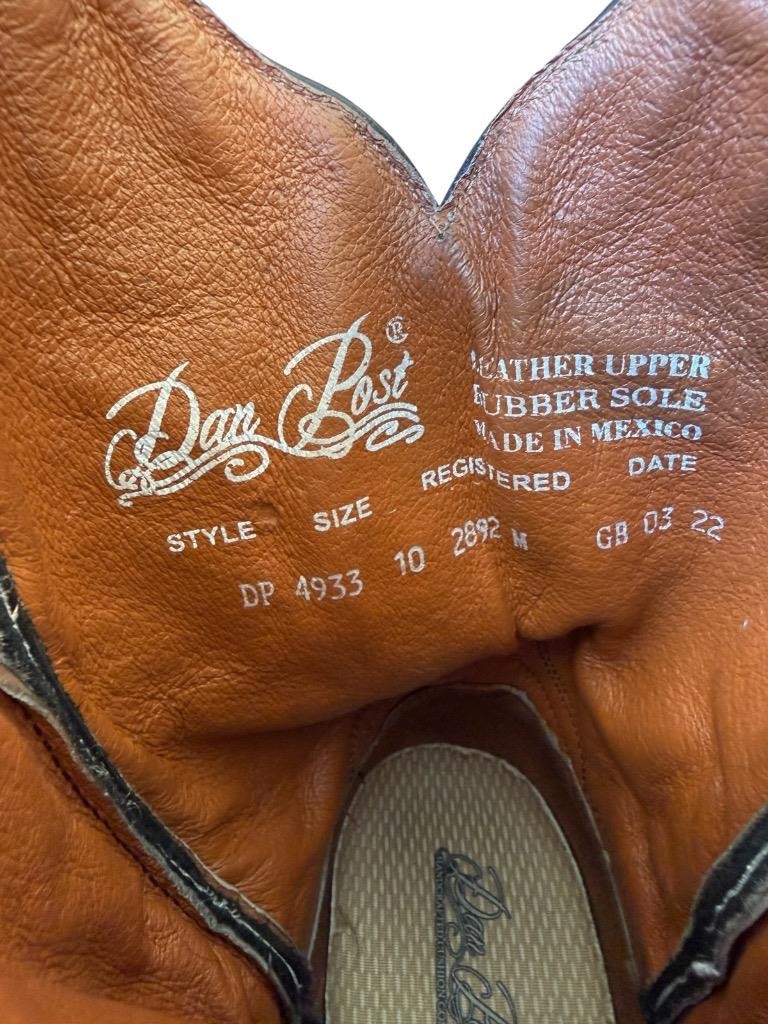 Dan Post Asteria Performance Square Toe Cowboy Boot Women size 10