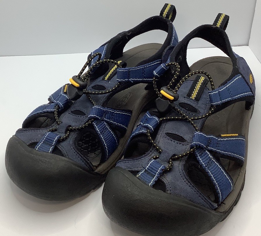 KEEN Women’s Venice H2 Waterproof Hiking Sandals Blue/Black Rubber Sole Size 8