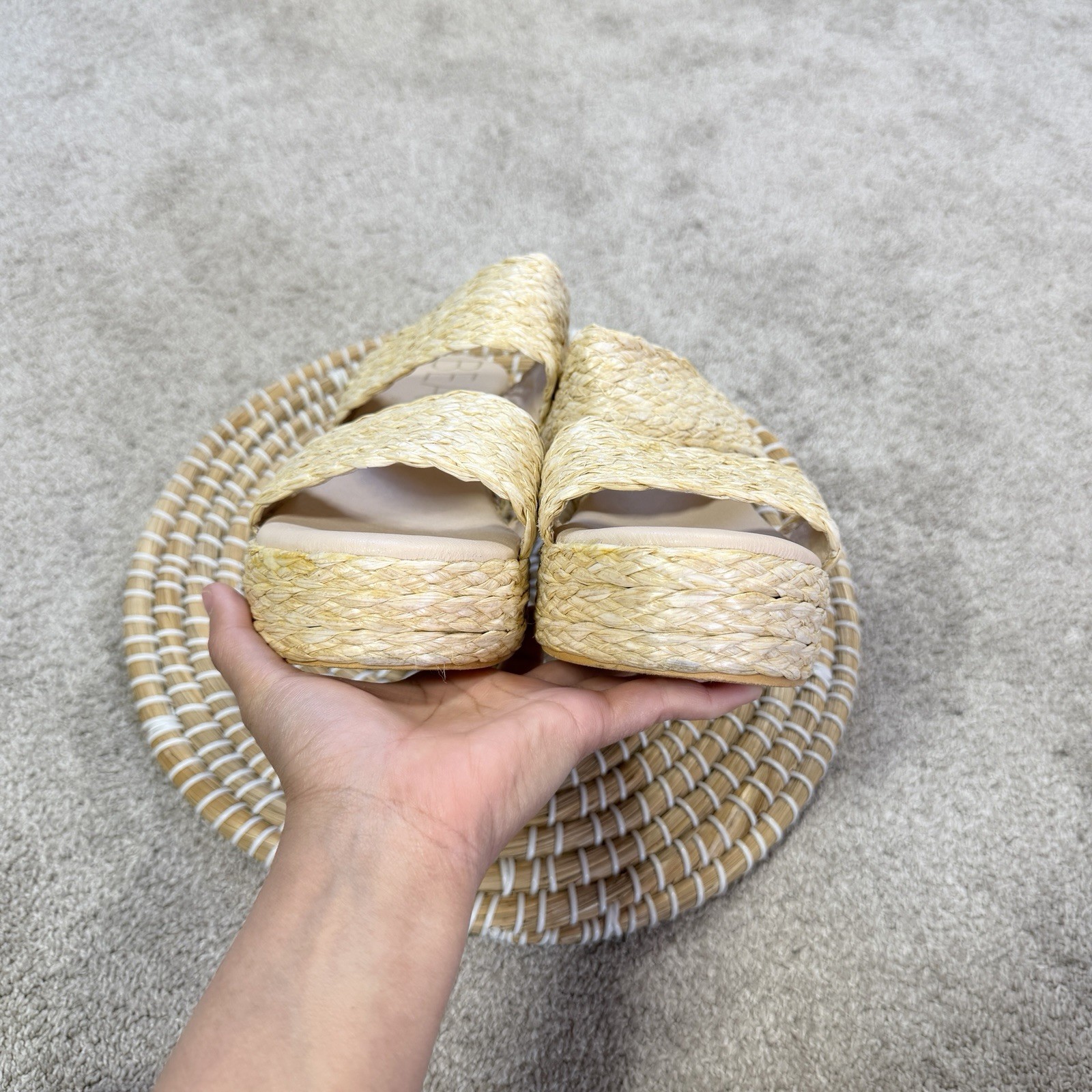 Beach by Matisse Women’s Ocean Ave Espadrille Platform Slide Sandal Natural 10