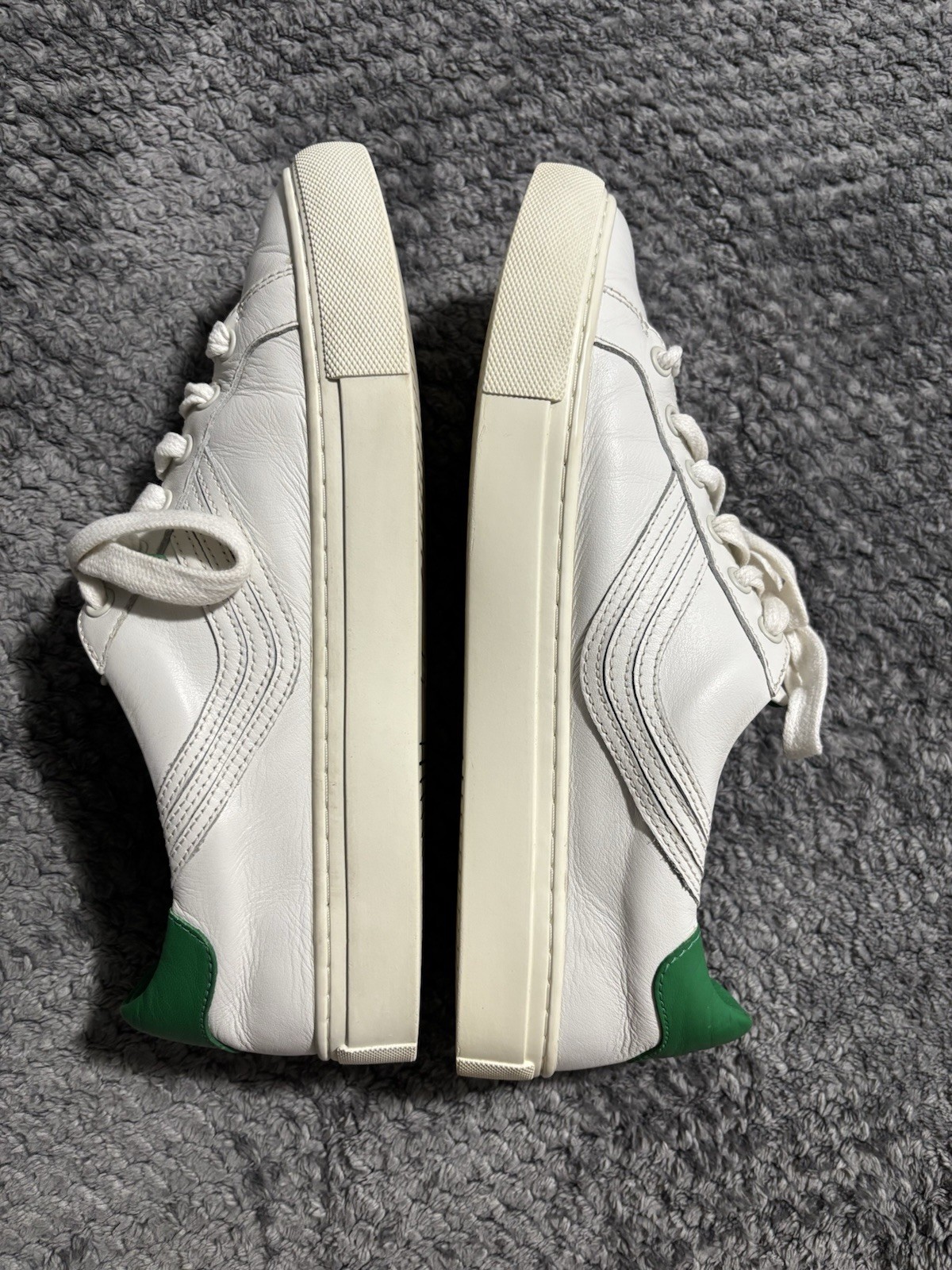Tory Burch Women’s Sport Chevron Sock Sneakers, Size 7.5 Leather, Forest Green