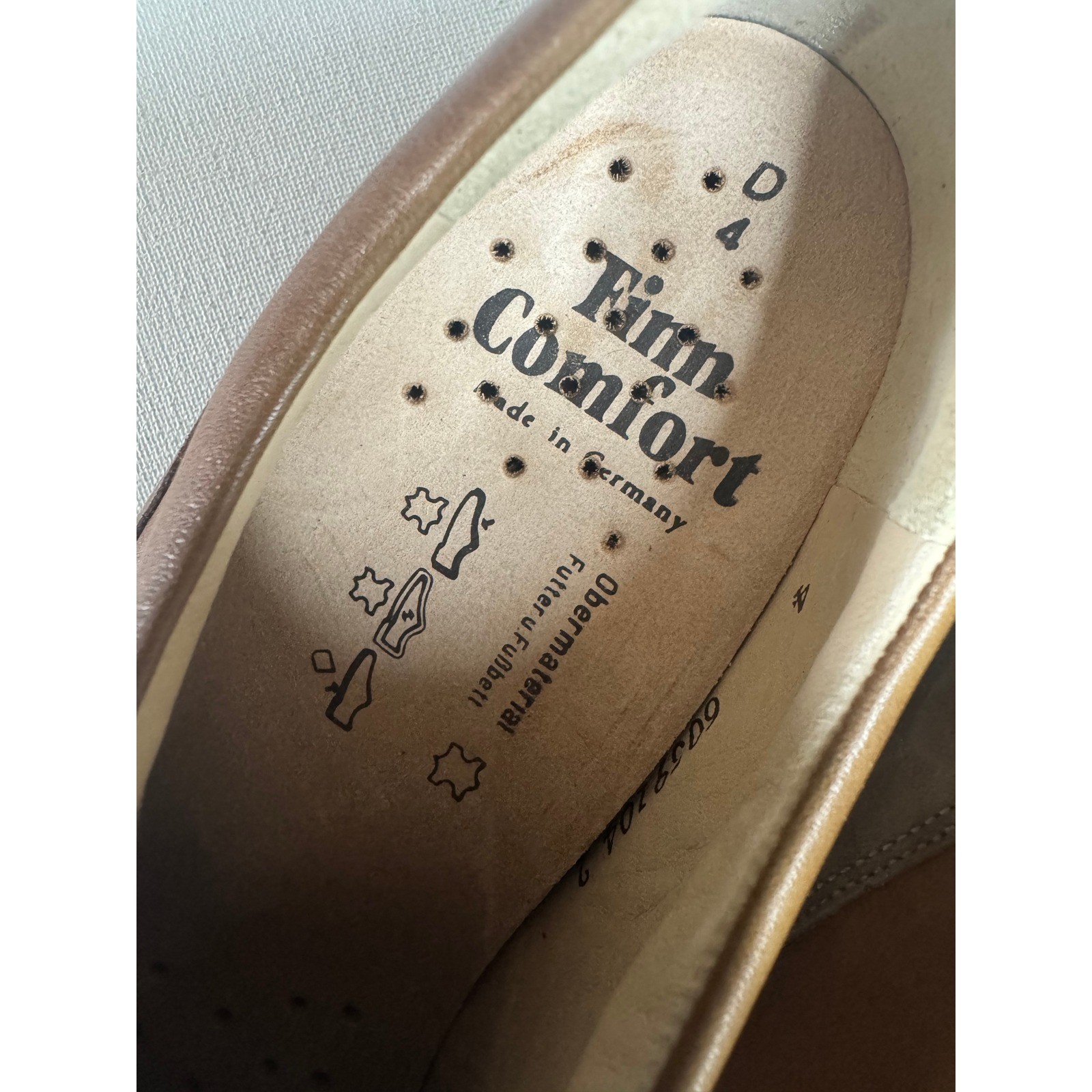 Finn Comfort 6059 Womens Leather Lace Up Oxford Tan Made in Germany UK 4 US 6.5