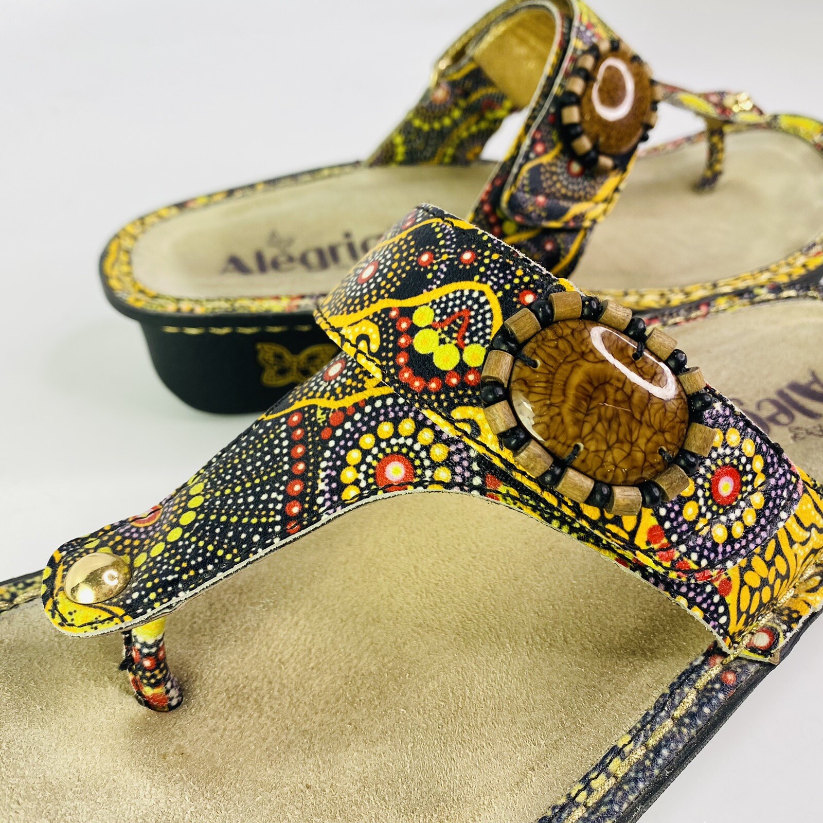 Alegria Carina Leather Slide Flip-flop Comfort Sandals Women’s Size 36 US 6.5-7