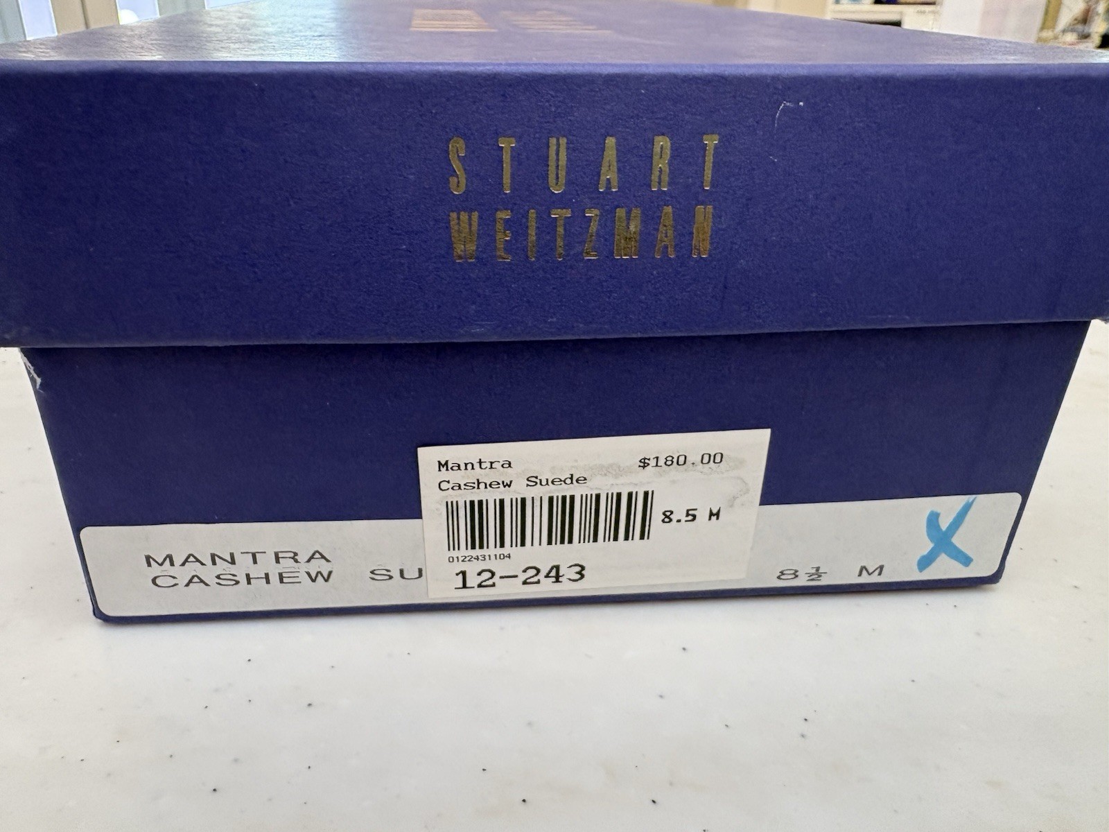 Stuart Weitzman Mantra Cashew Suede Square Toe Pumps US 8.5 New in Box