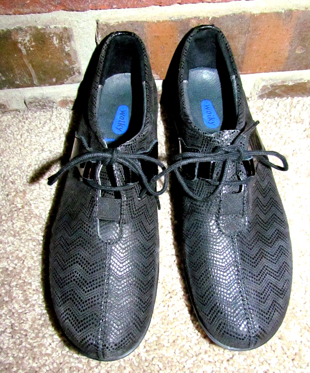 Wolky Leather Black Laceup Tie Women’s Shoe Sz 40 N (US 9.5-10) Occupational NEW