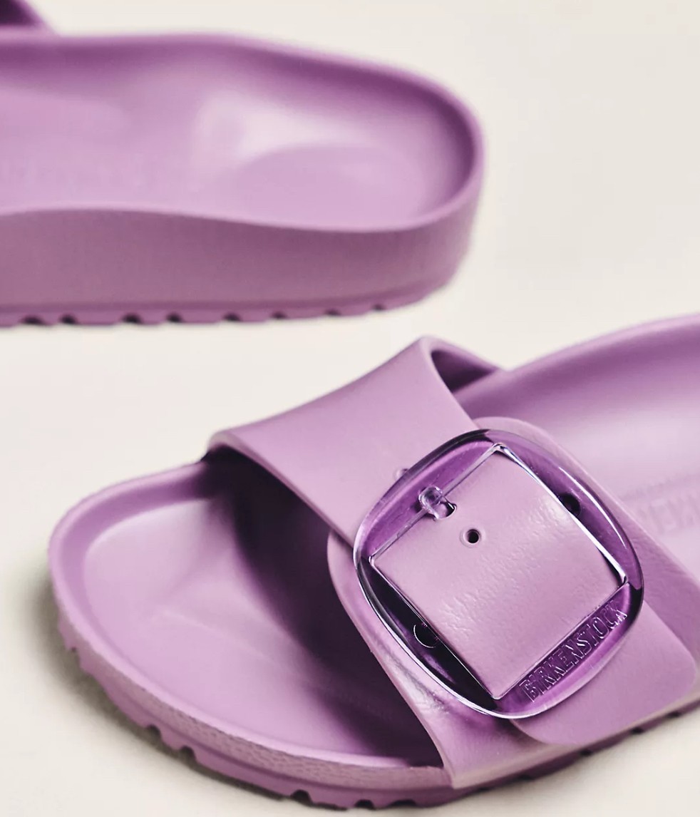 Birkenstock Madrid Big Buckle EVA Slides – Purple/Mauve, Women’s Size 37