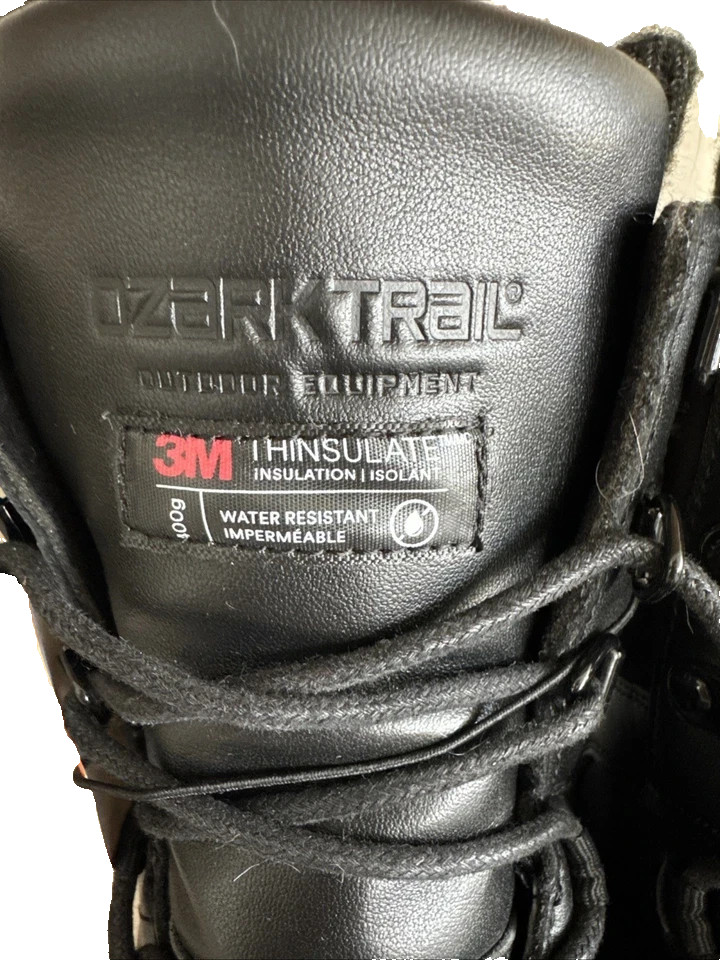 Ozark Trail Women’s SIZE 7 Lace Up Black Winter Combat Boots -20F Temp Rated