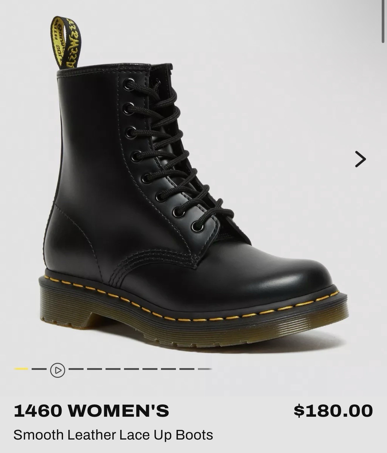 NEW Dr. Martens 1460 The Original Leather Boots Black US 10 Women’s US 9 Men’s