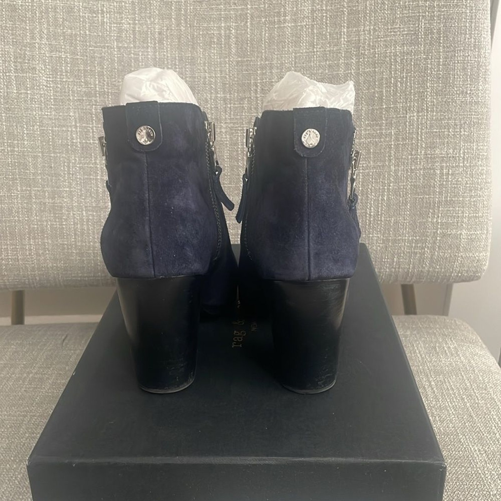 Rag and bone, Margot boot – navy suede