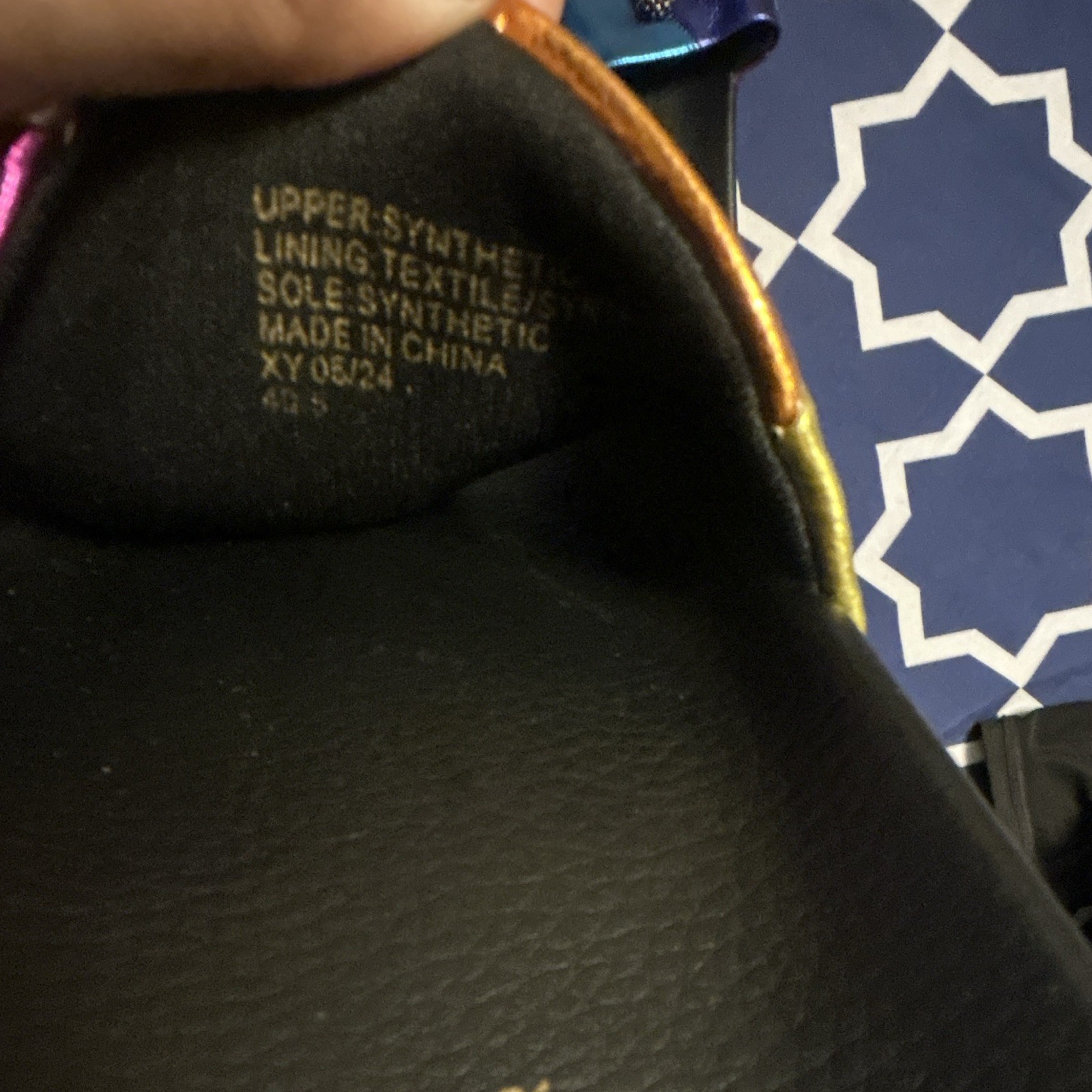 Kurt Geiger London Women’s Multicolor/Black Colorblock Logo Slide Sandals US 9
