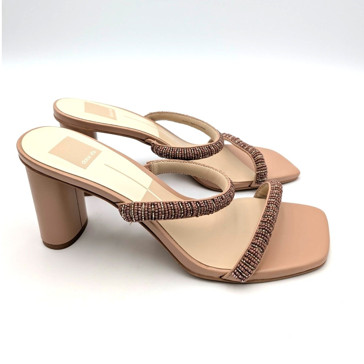 Dolce Vita Nolah Block Heel Sandals Women’s Café Multi Size US9.5 EU40.5