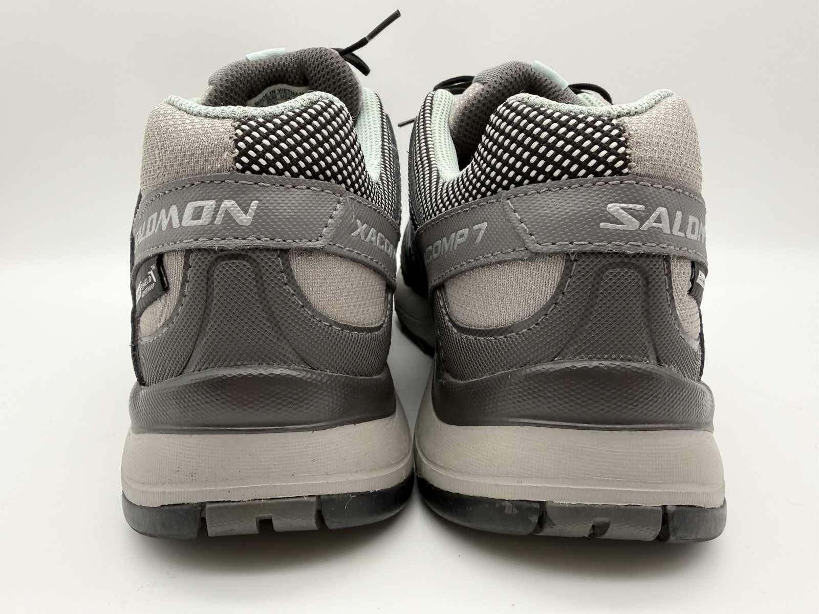 Salomon Women’s US 6 EU 37 1/3 XA Comp 7 Gray Light Blue Trail Hiking Shoes