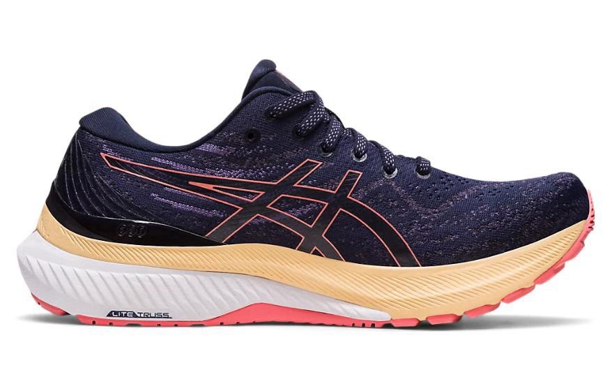 Size 11.5 – Asics Women’s Gel kayano 29 1012B297-402 Midnight/Papaya Wide D
