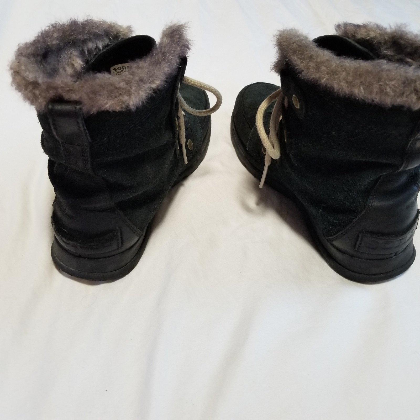 Sorel 3039-010 Explorer Joan Winter Boots Women Size 7.5 Black *SEE DESCRIPTION