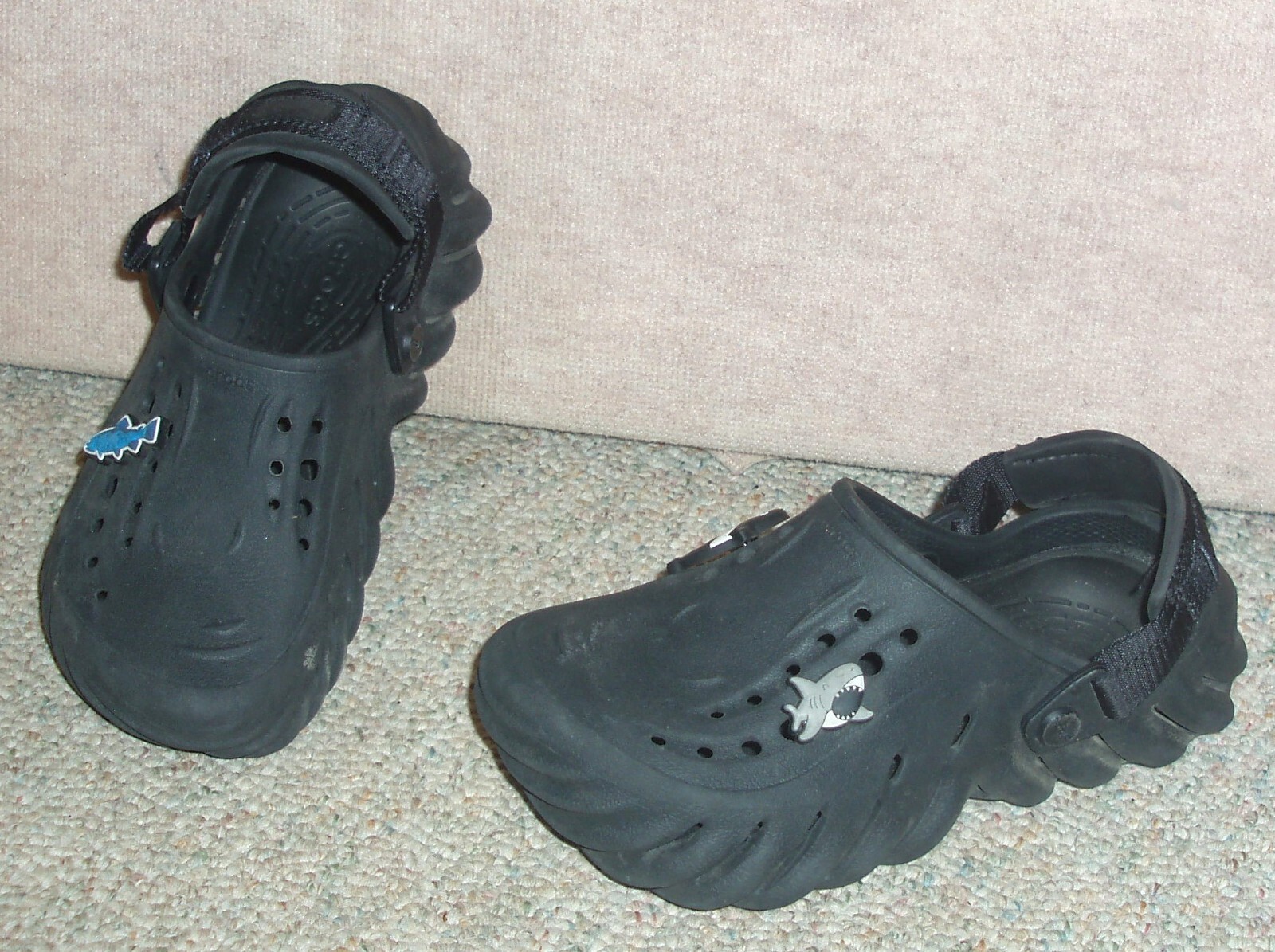CROCS All Terrain black sandals , clogs with ankle straps , M/4 – W/6