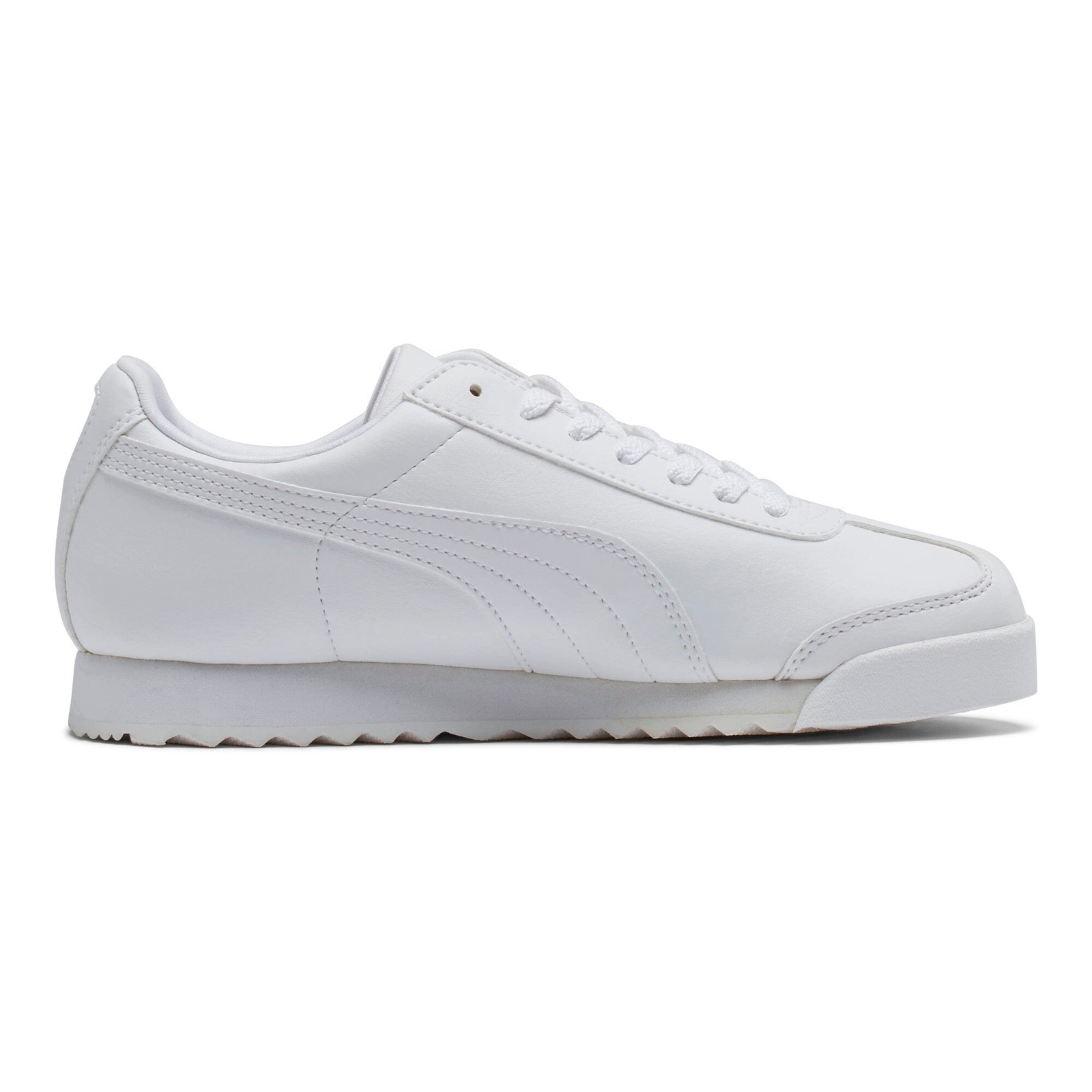 [354259-14] Youth PUMA ROMA BASIC JR ‘WHITE LIGHT GREY’