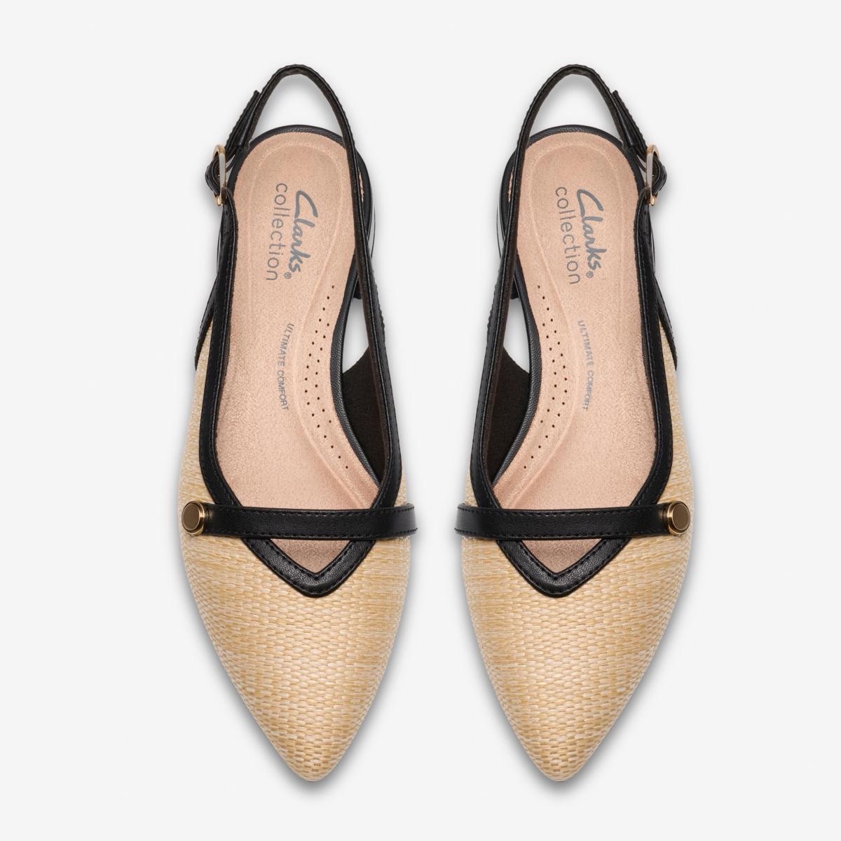 Clark’s Women’s Natural Raffia Natalyn Sling Backs Size 7.5 US