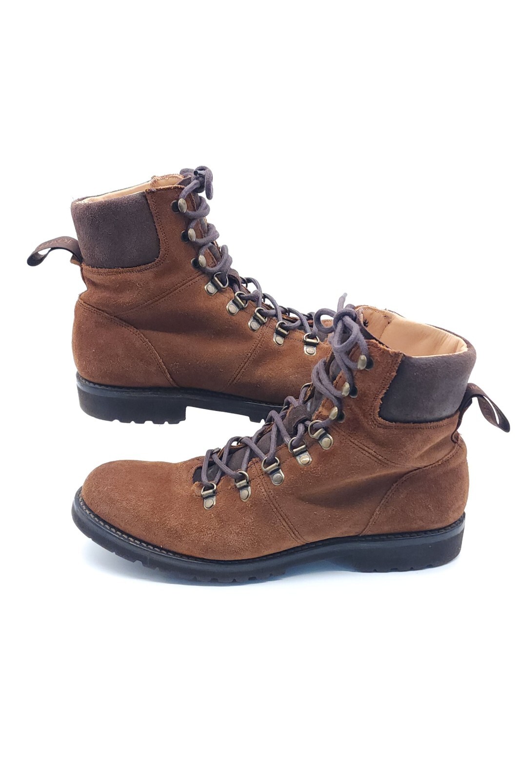 Joseph CHEANEY Penny Hiker Boot Fox Suede Brown Vibram Sole Women’s Size US 9