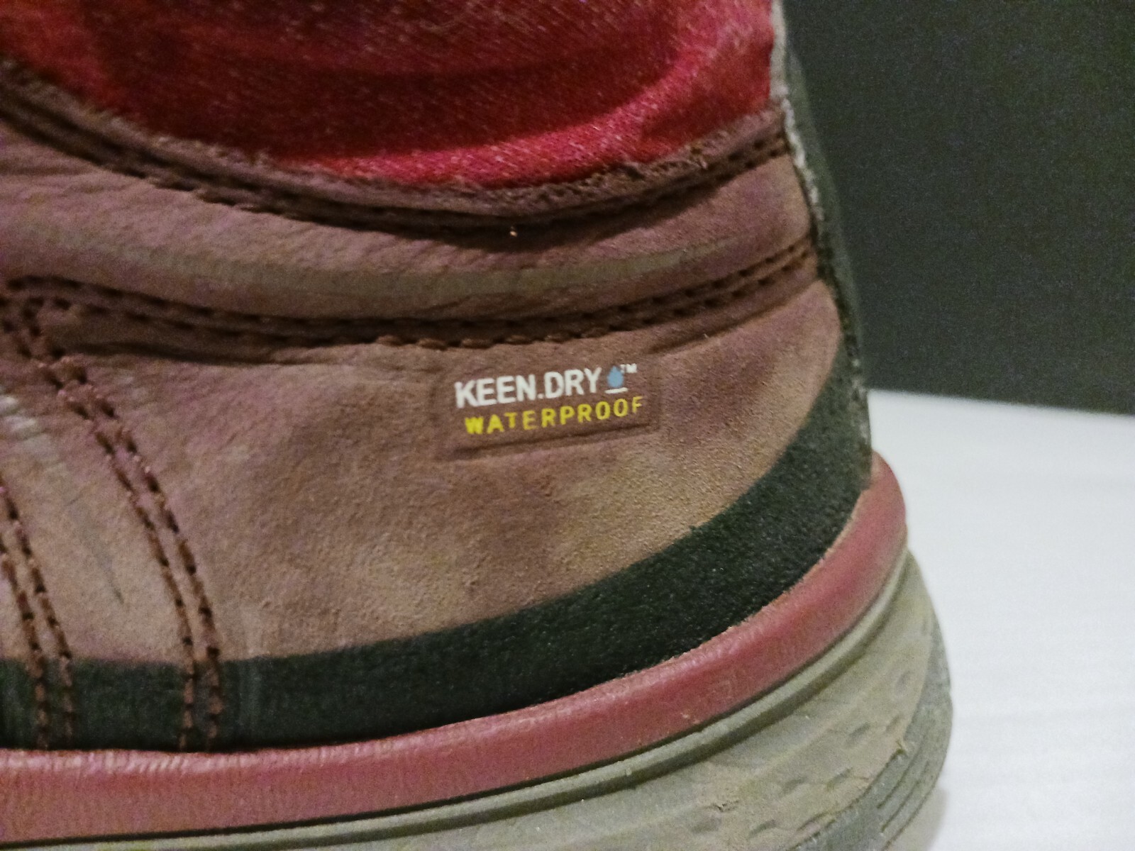 Keen Terradora Mid Leather Hiking Boots Womens 9.5 Pink Maroon Red Waterproof