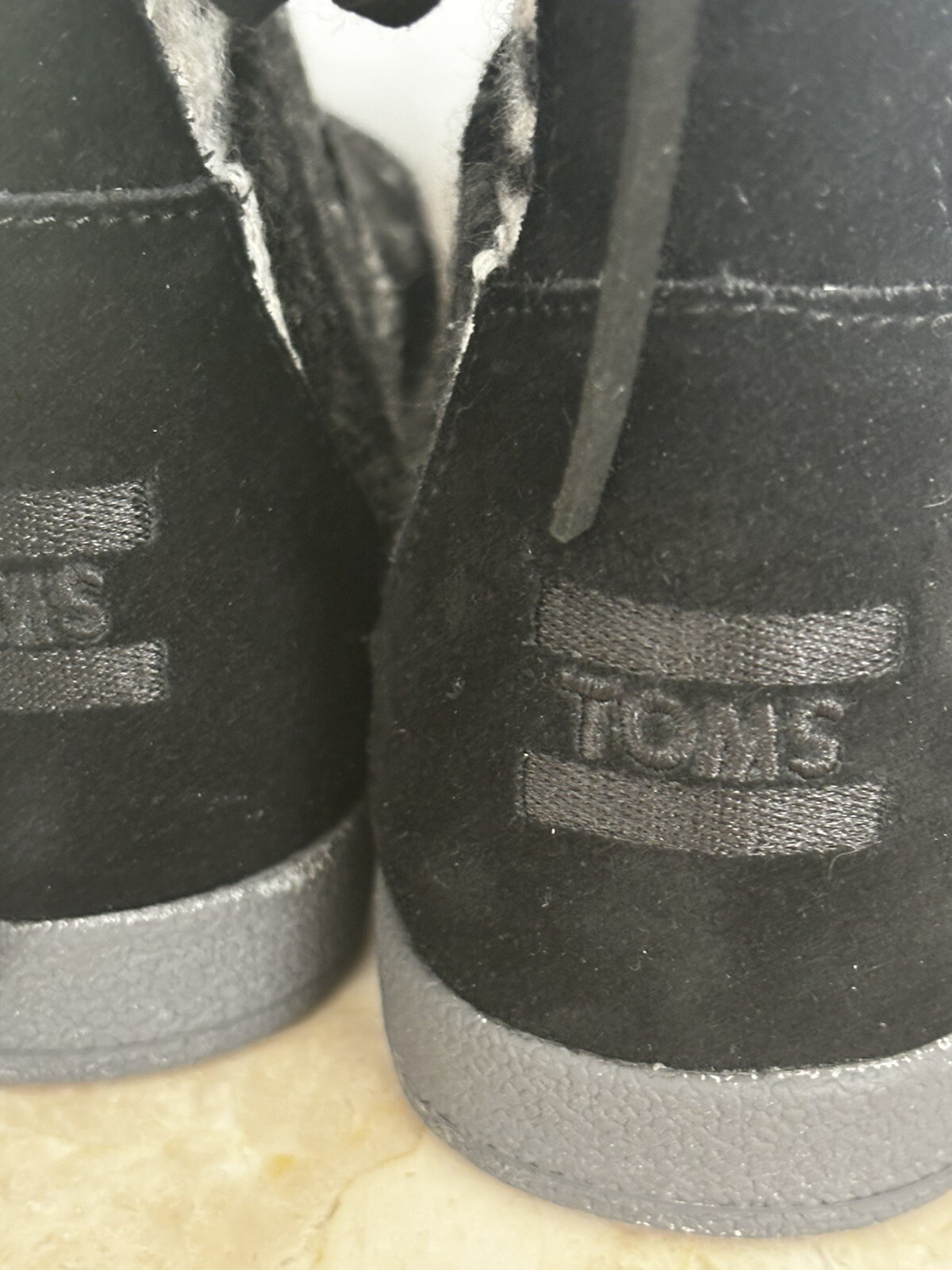 NWT Authentic TOMS Black Suede Textile Mix Women’s Nepal Boots Size 6 Aztec Snow