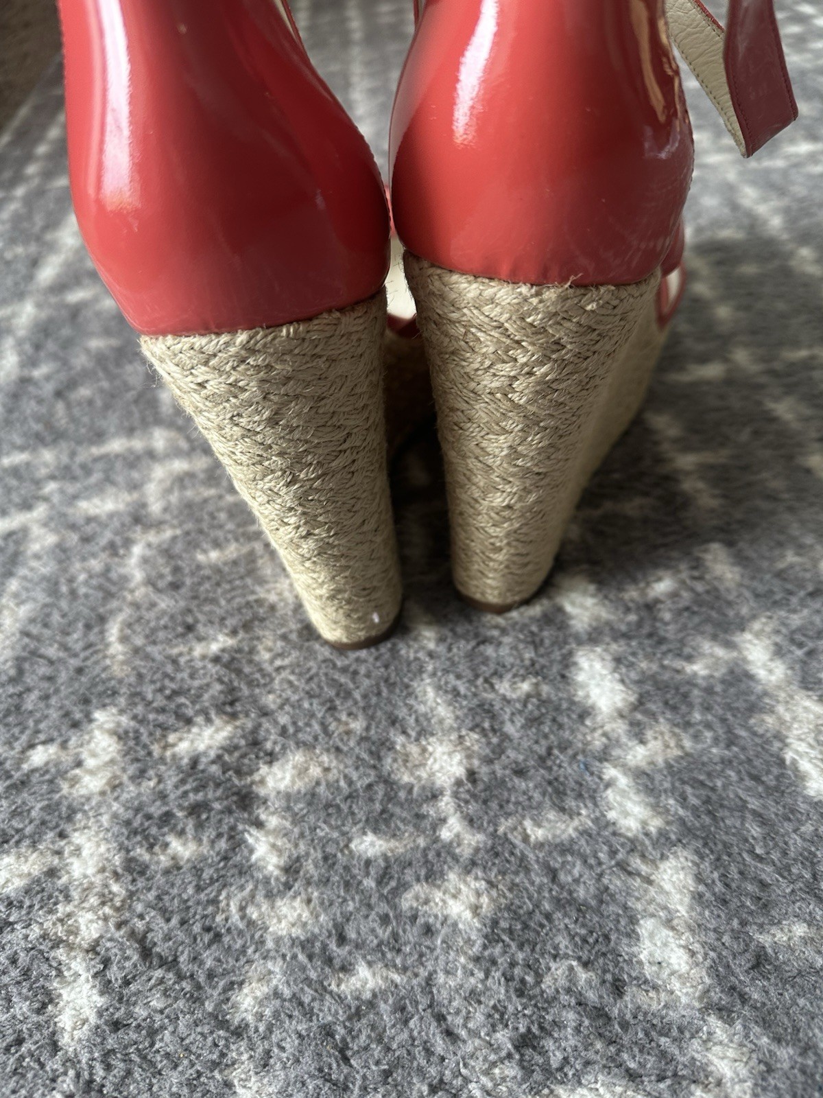 Michael Michael Kors Coral Patent Espadrille Wedge Sandals Women’s Size 10M