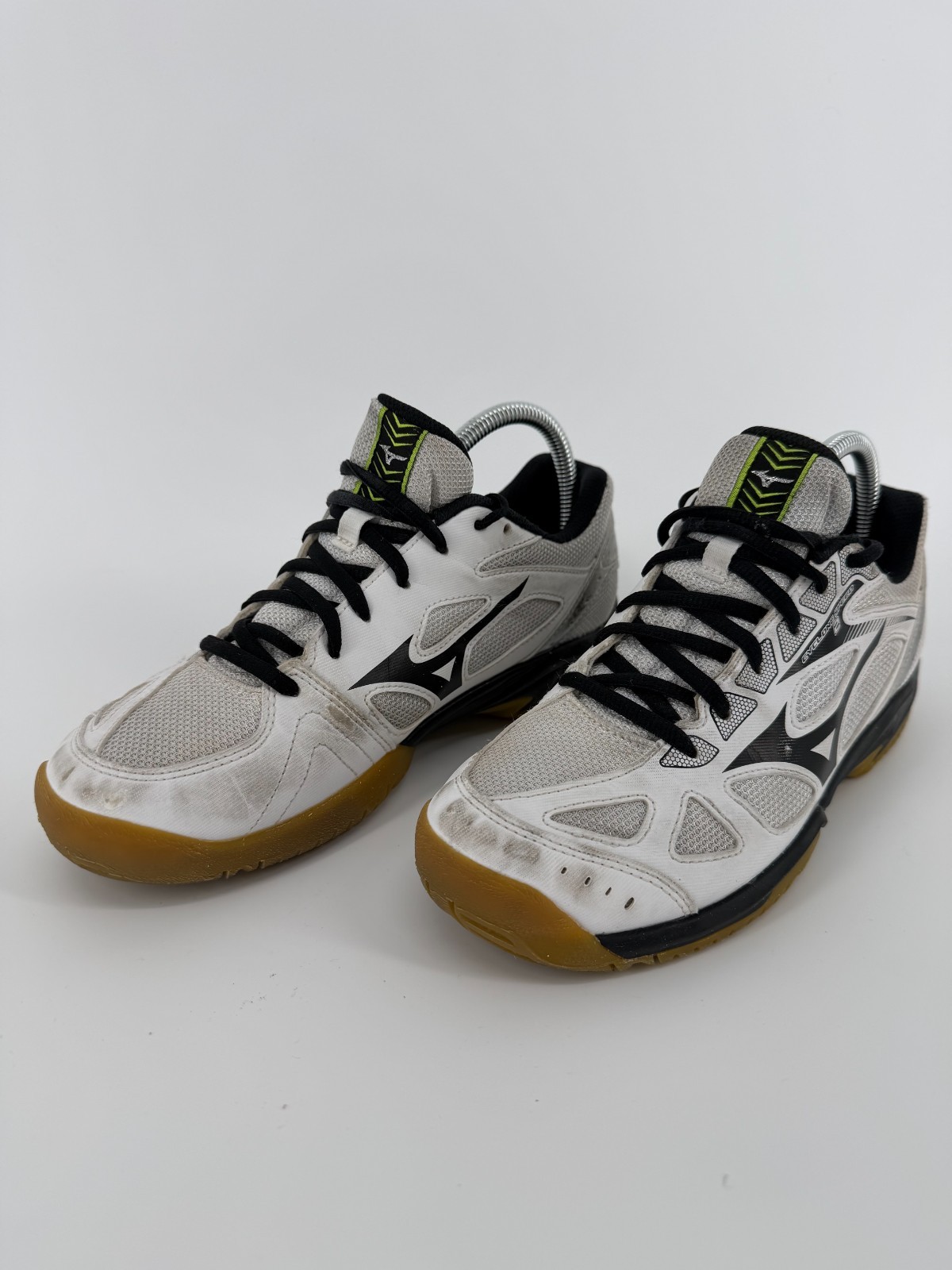 Mizuno Cyclone Speed 2 V1GC198009 Indoor Court Shoes White Black Men’s 8.5