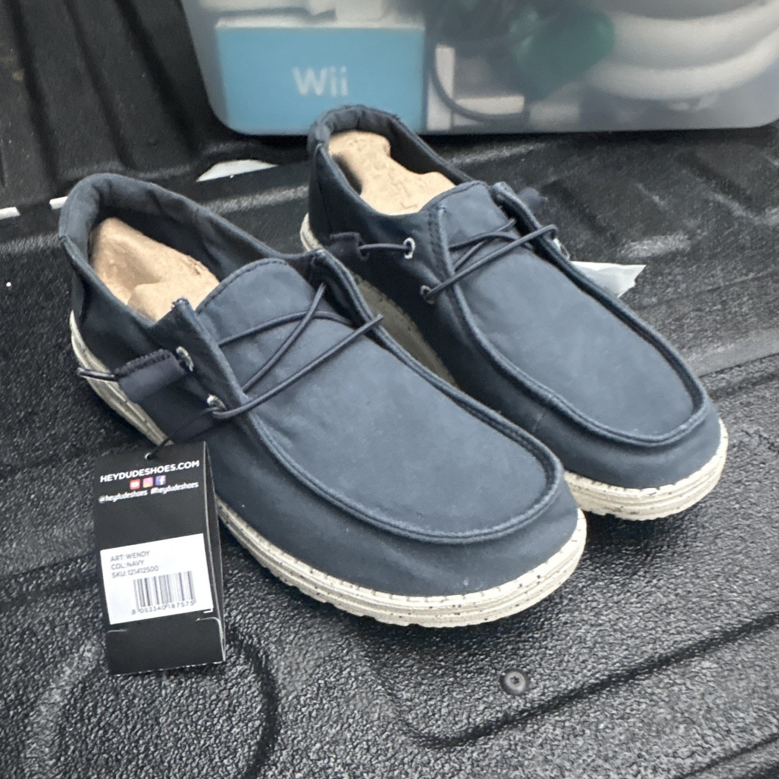 Hey Dude Wendy Women’s Blue Slip-On Canvas Comfort Casual/Travel Shoes US 10