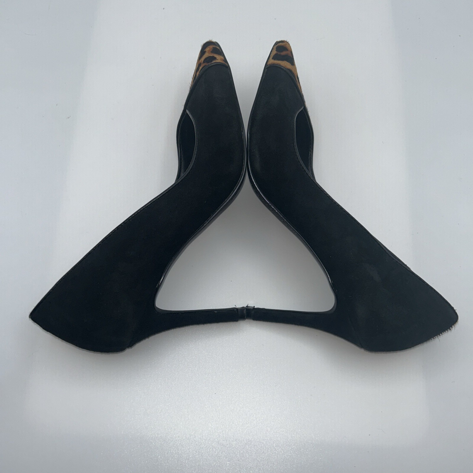 BLEECKER & BOND Women’s Parker Pumps Calf Hair and Suede BLK/Leopard SZ: 6.5 M