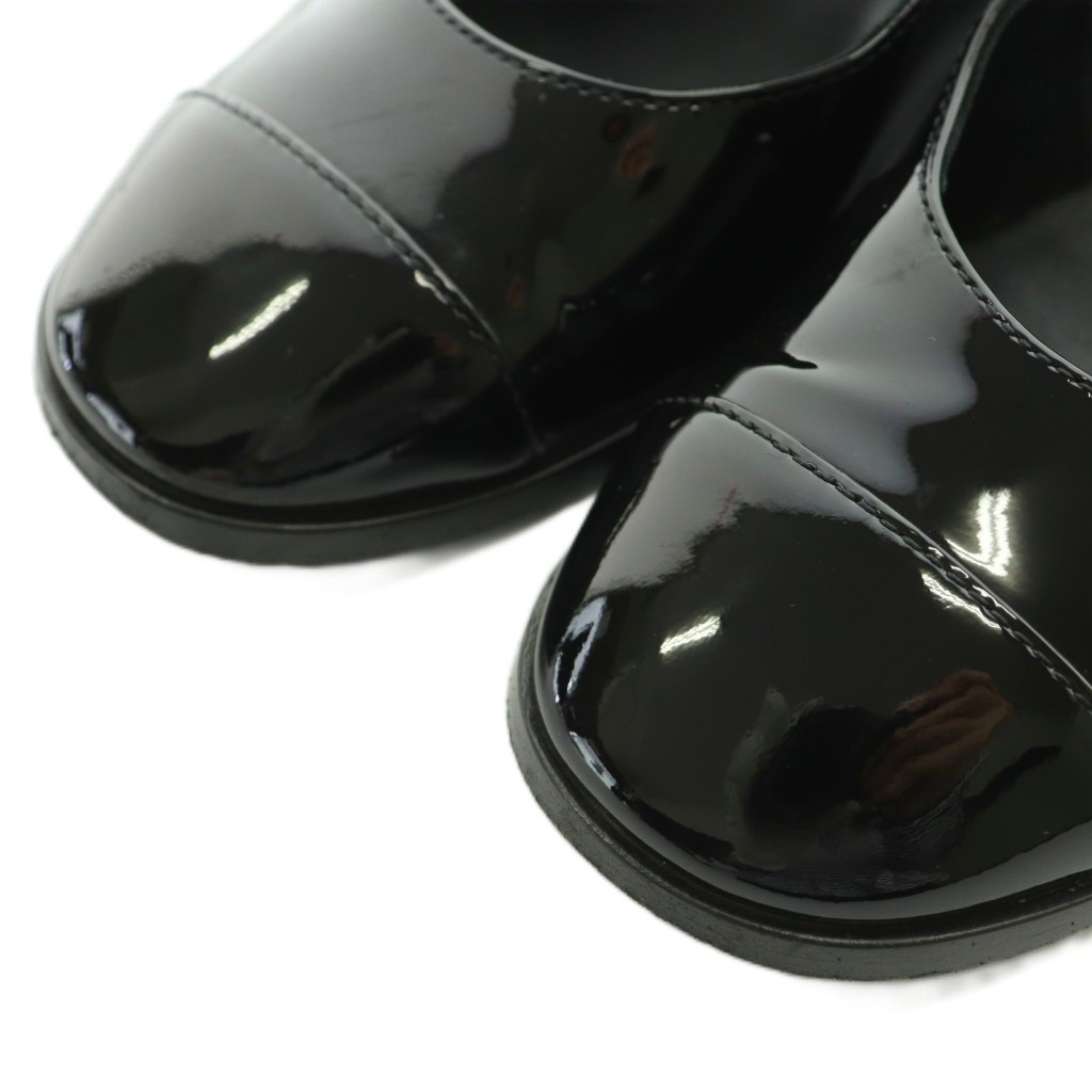 【shoes】CHANEL Turnlock Coco Mark Mary Jane Flat Pumps Round Toe Low Heel