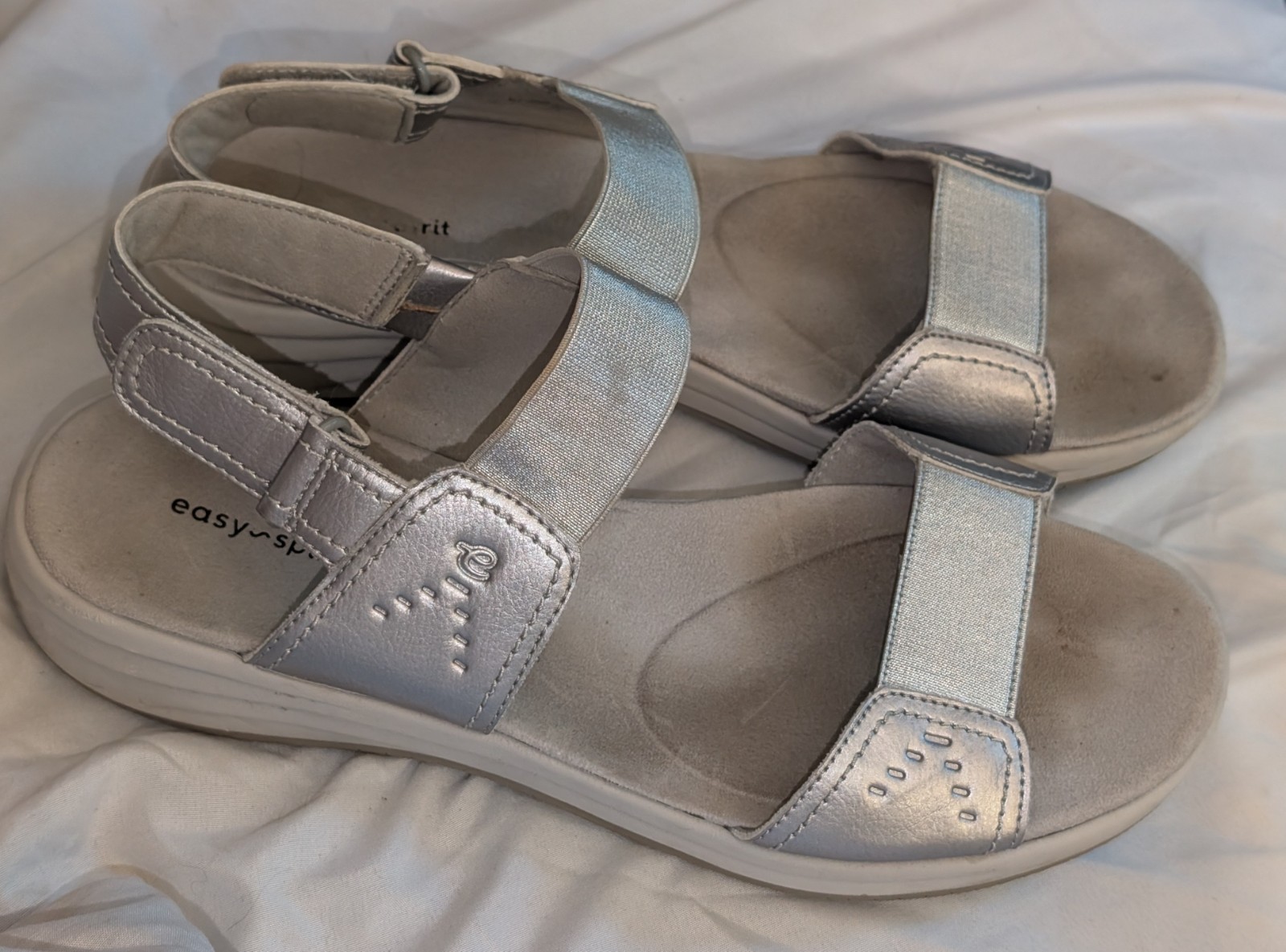 Easy Spirit Womens Darter 3 Metallic Ankle Strap Shoes 12 Medium (B,M)