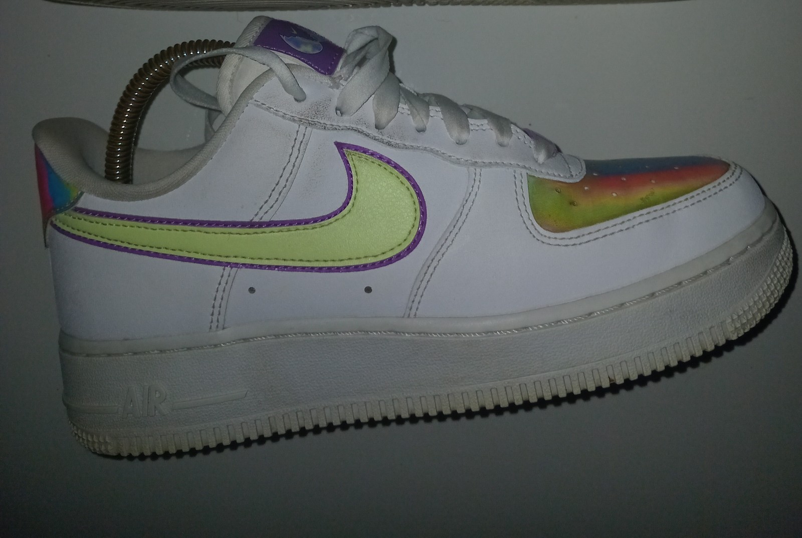 Nike Air Force 1 Shoes Low Easter 2020 -Holographic CW0367-100 Women’s Sz 7.5