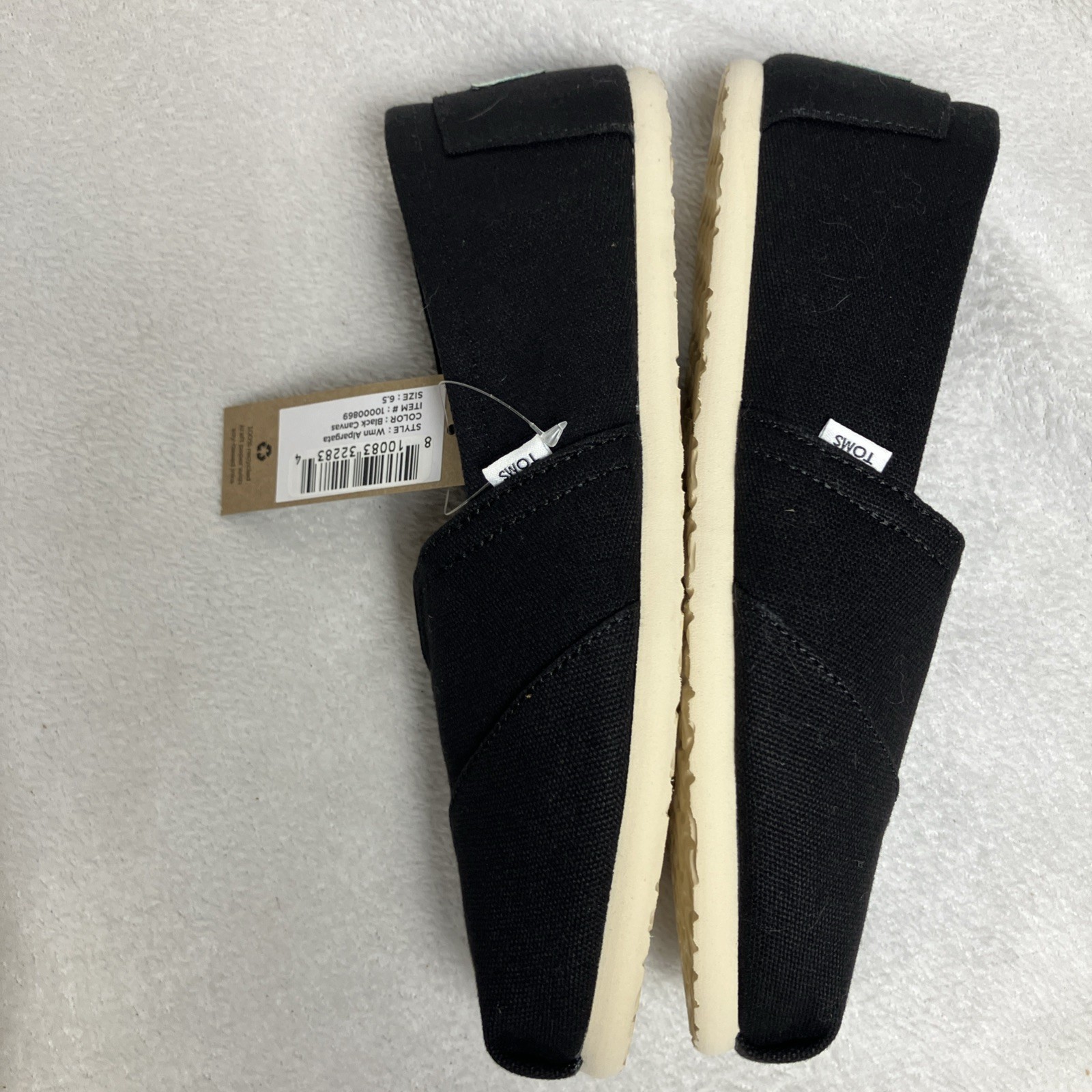 TOMS Alpargata Womens 6.5 Slip-On Shoes Recycled Cotton Canvas Comfort Casual