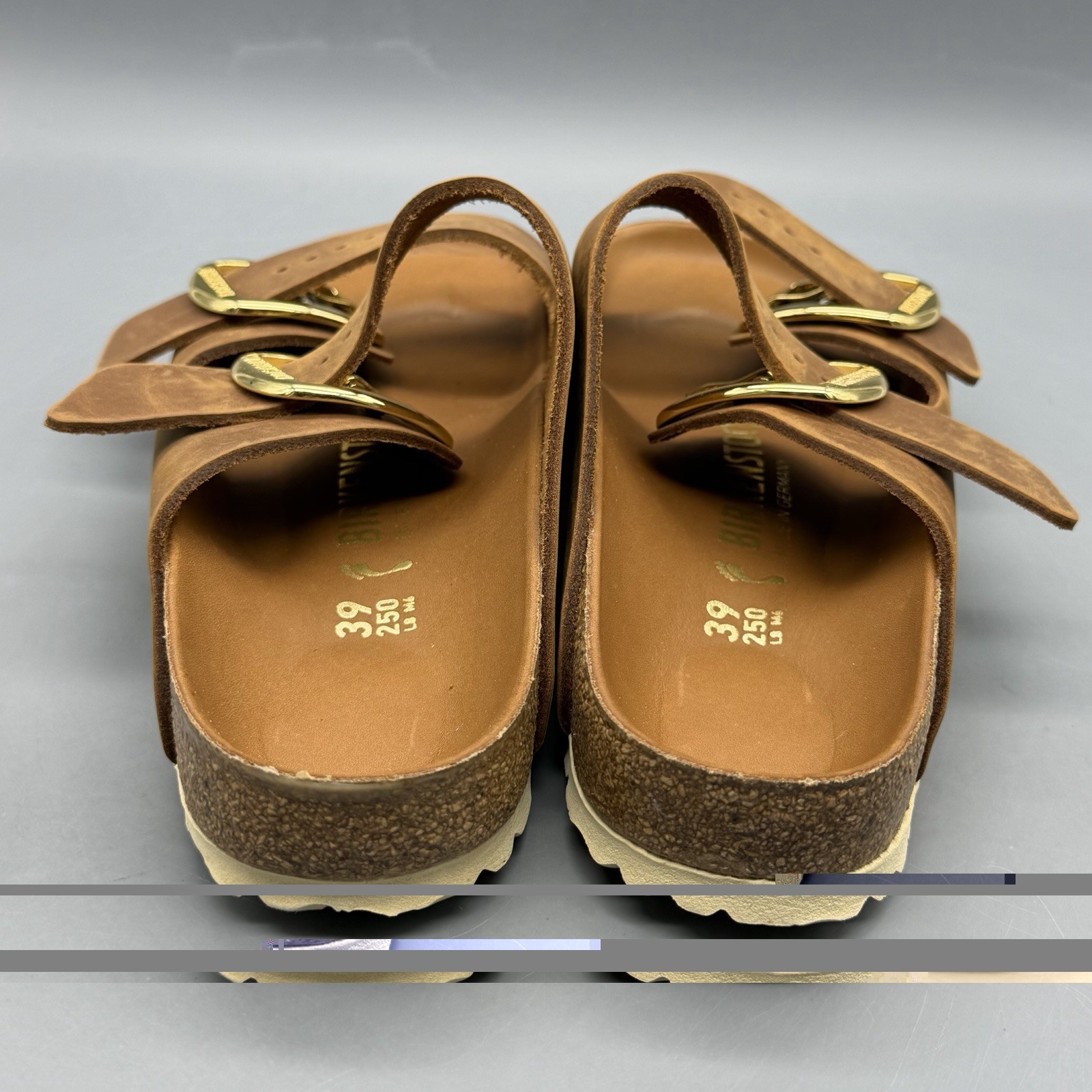 Birkenstock Arizona Big Buckle Women’s EU 39 US 8 Leather Sandal Cognac Narrow