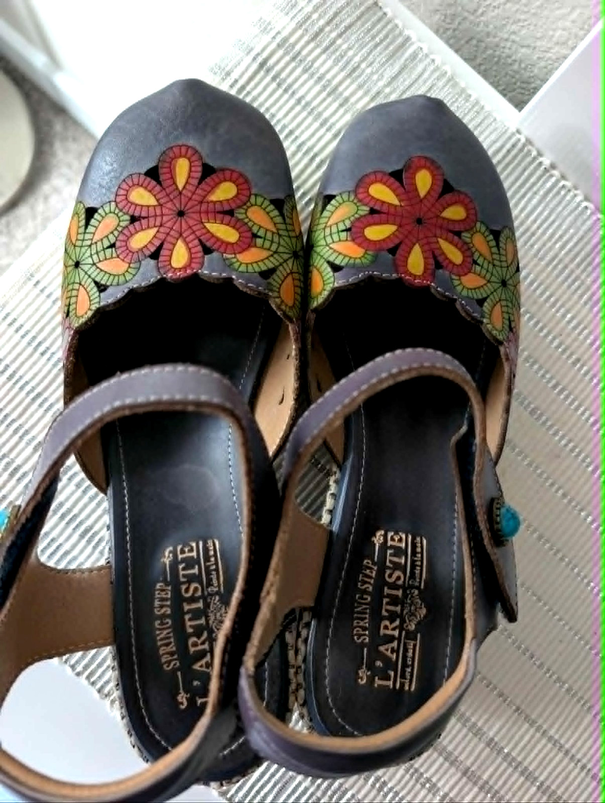 L’Artiste By Spring Step Fusta Bloom Women’s Leather Mary Jane Shoes Size 42