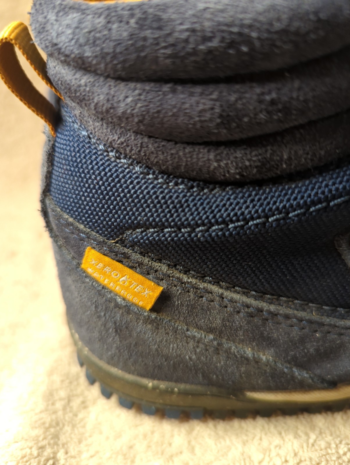 Xero Shoes Ridgeway Waterproof Hiking Boots Trail Womens Size 9.5 Blue Yellow