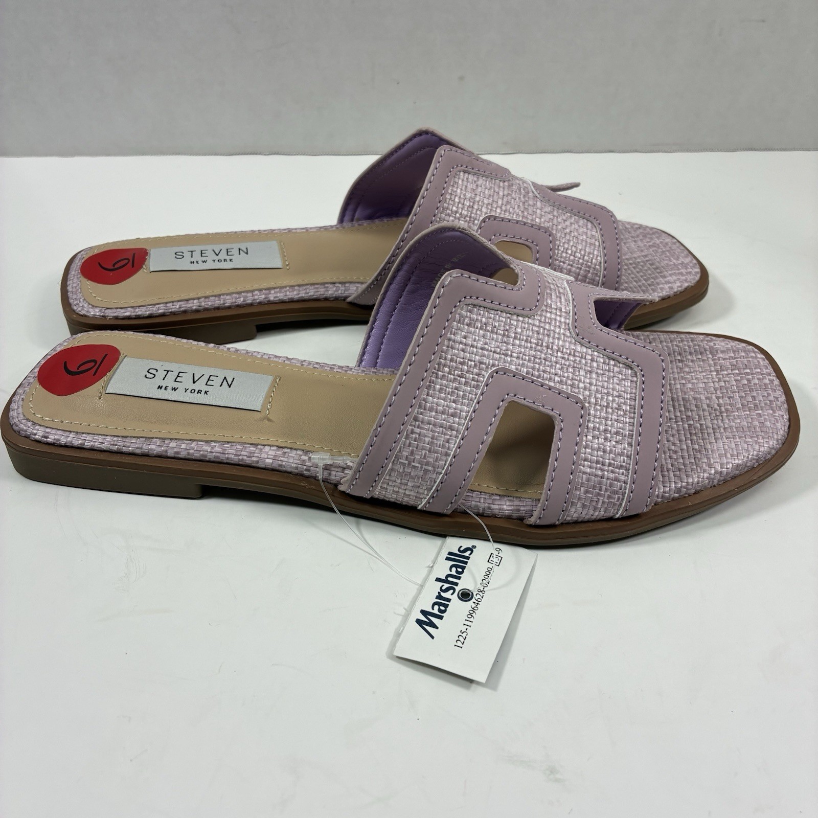 Steven New York Hanna Sandals Slides 6 Flats Lilac Purple Lilac H Strap NWT