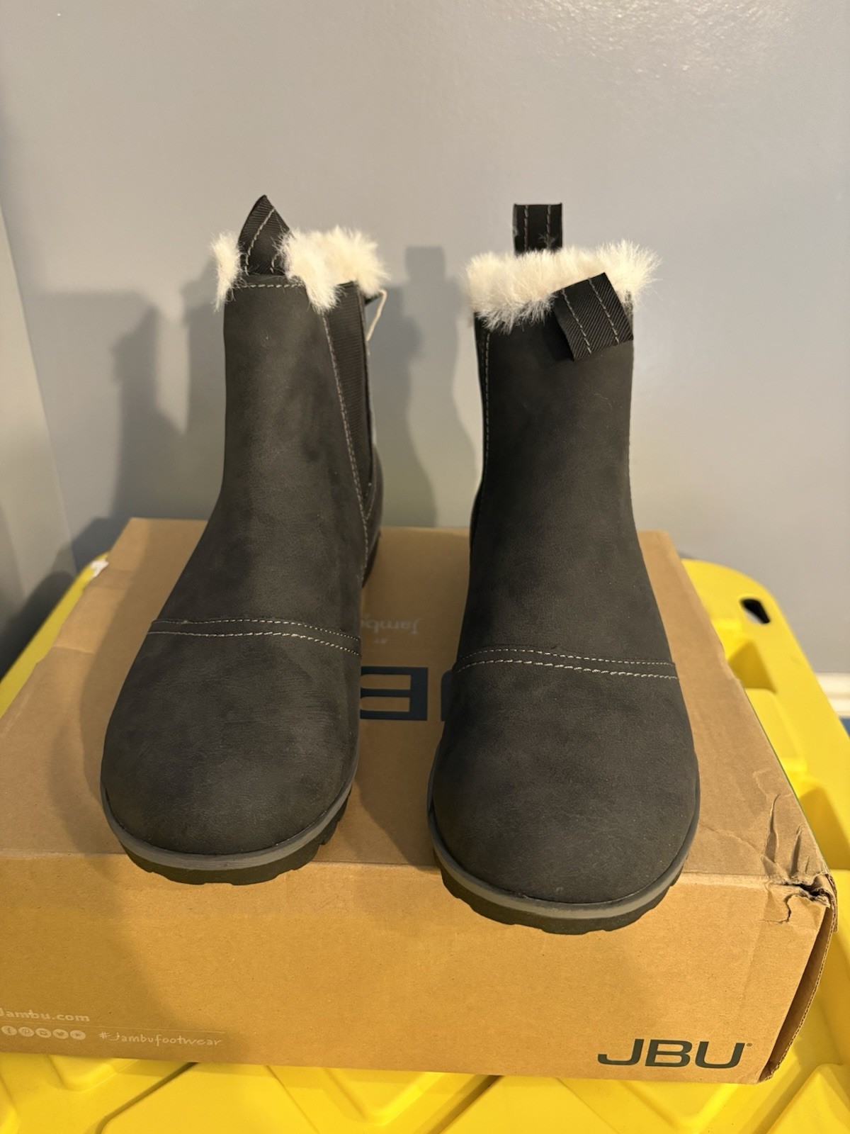 JBU Eagle Water-Resistant Vegan Leather Ankle Boots Women’s US 9.5 M Black