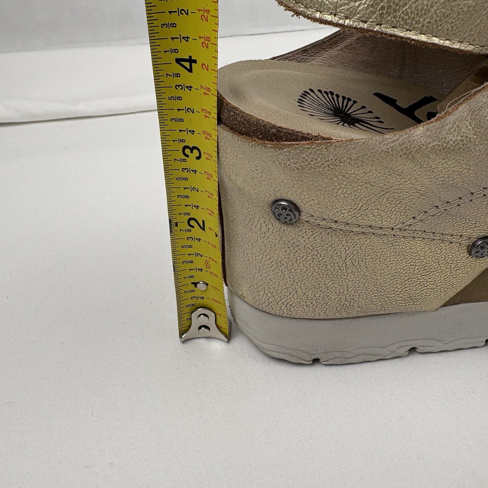 OTBT Moon Child Leather Metallic Platform EVA Wedge Heels Women’s Size 8.5 VGC