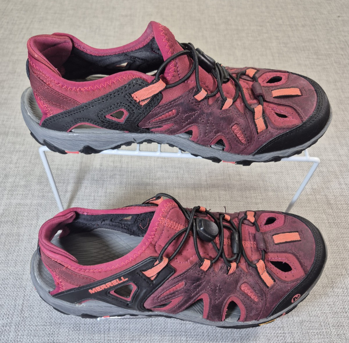 Merrell All Out Blaze Sieve Womens Sz 10 Vineyard Wine Pink Hiking shoe