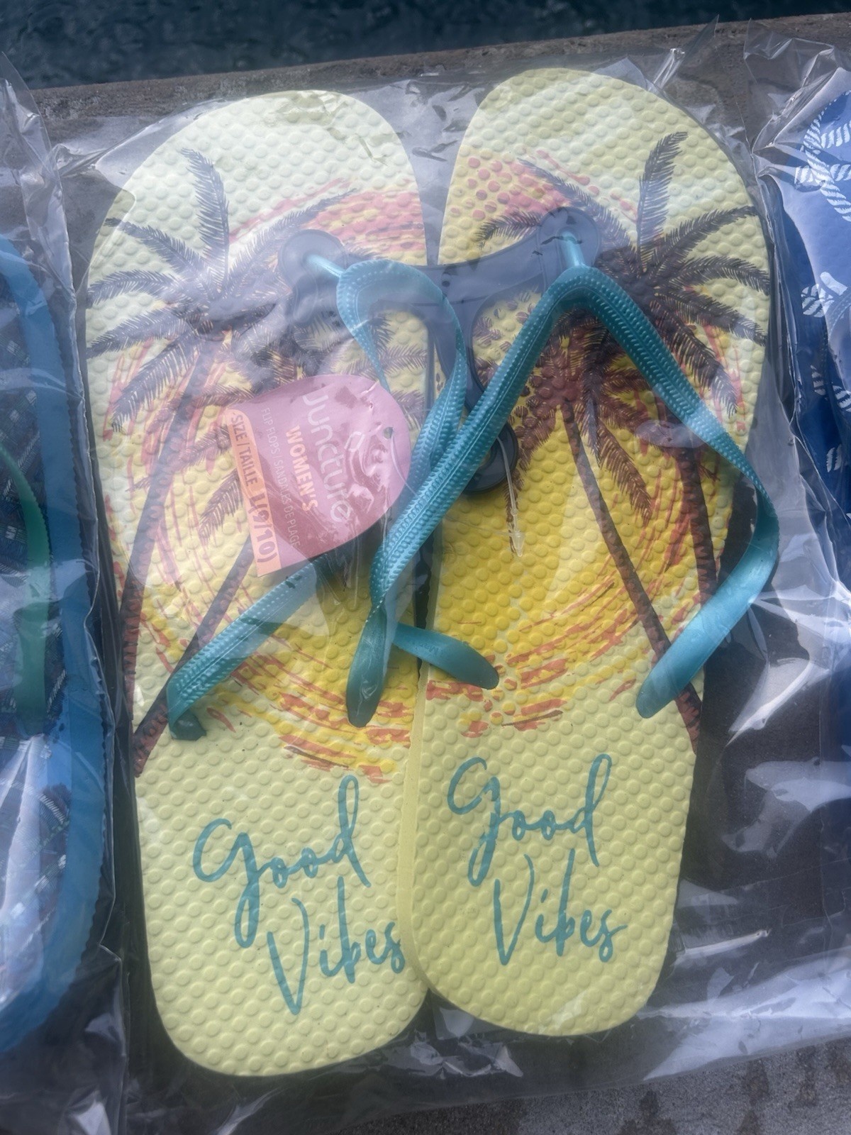 Lot of 5 Juncture Women’s Flip Flops Size 9/10 New Assorted Colors NWT