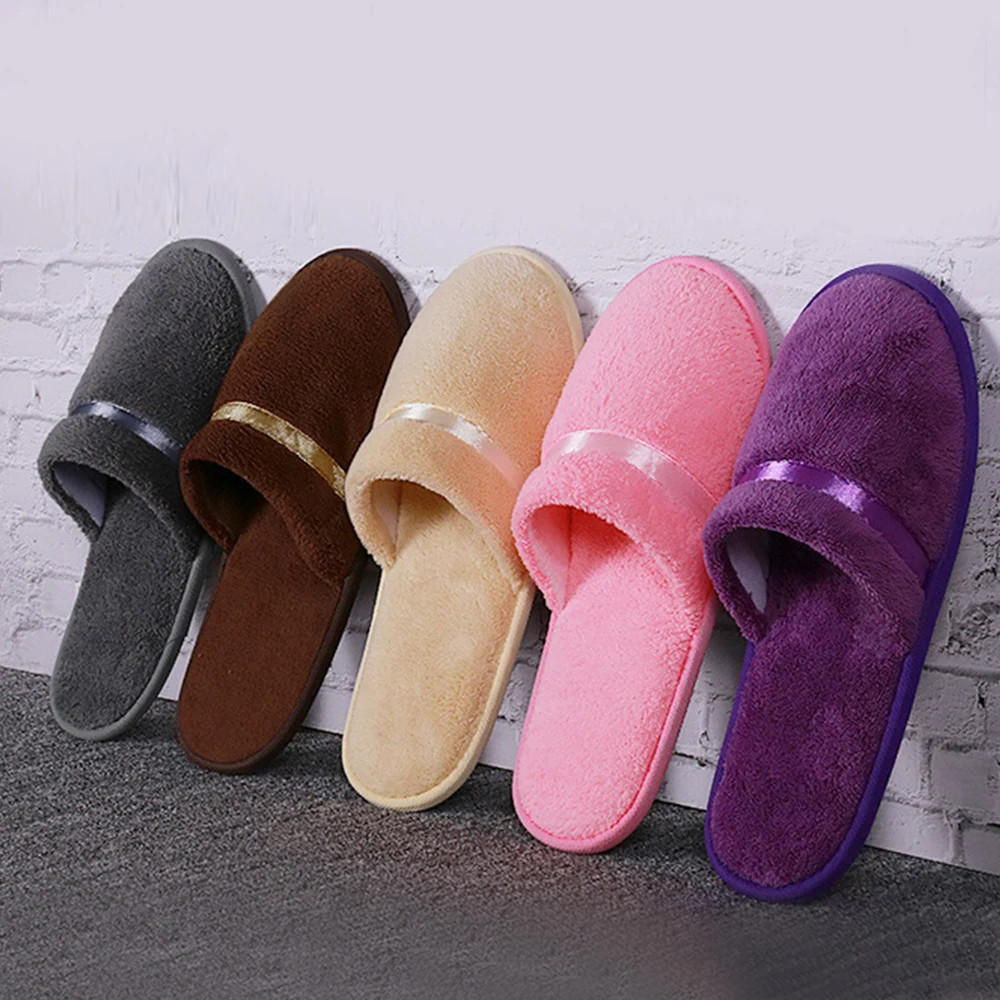 Women Plush Home slippers Spring Warm Fuzzy Slipper Indoor Closed Toe Shoes Hous