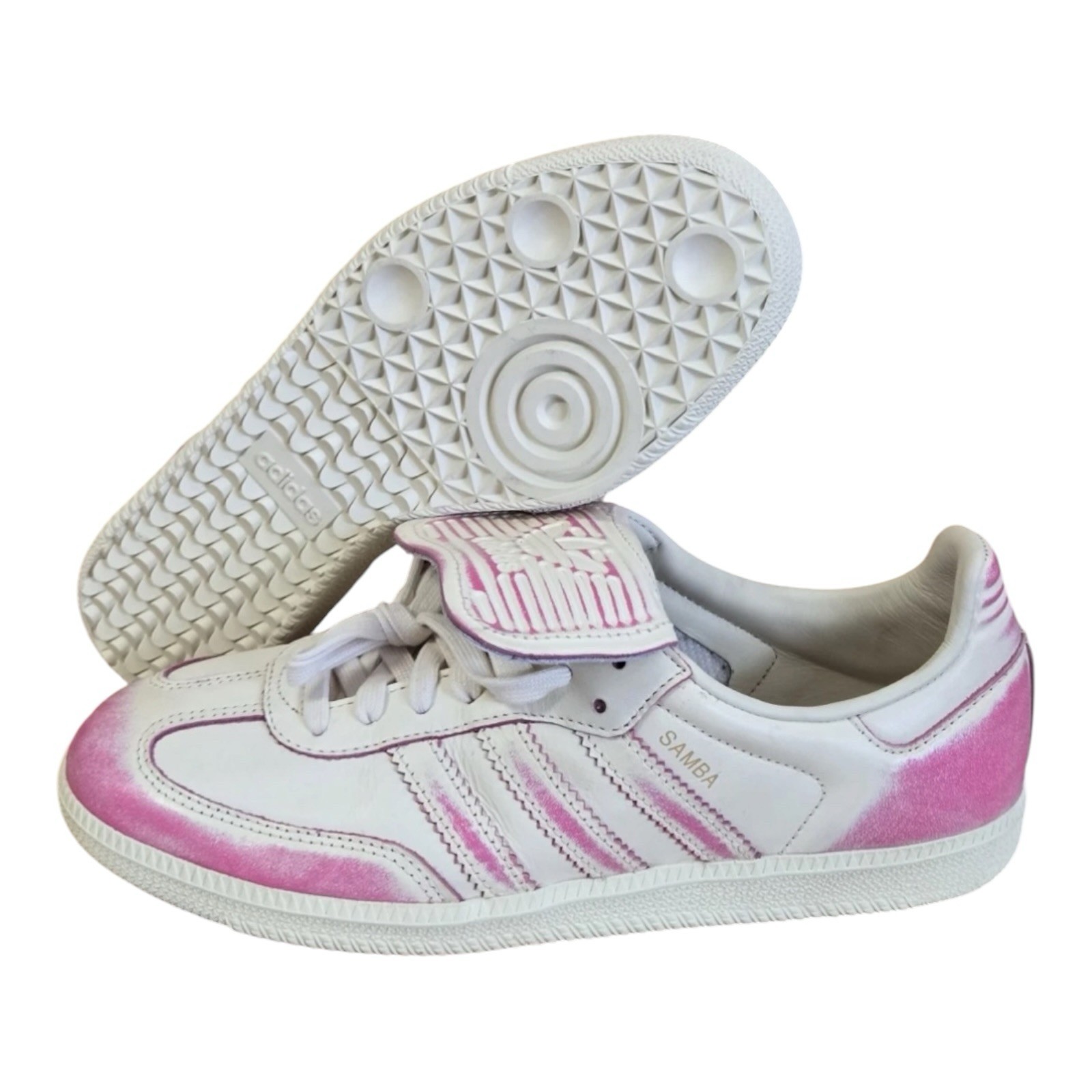Adidas Women Samba LT Size 10.5 / Men 9 Distressed Pack Cream White Shoes JR5998