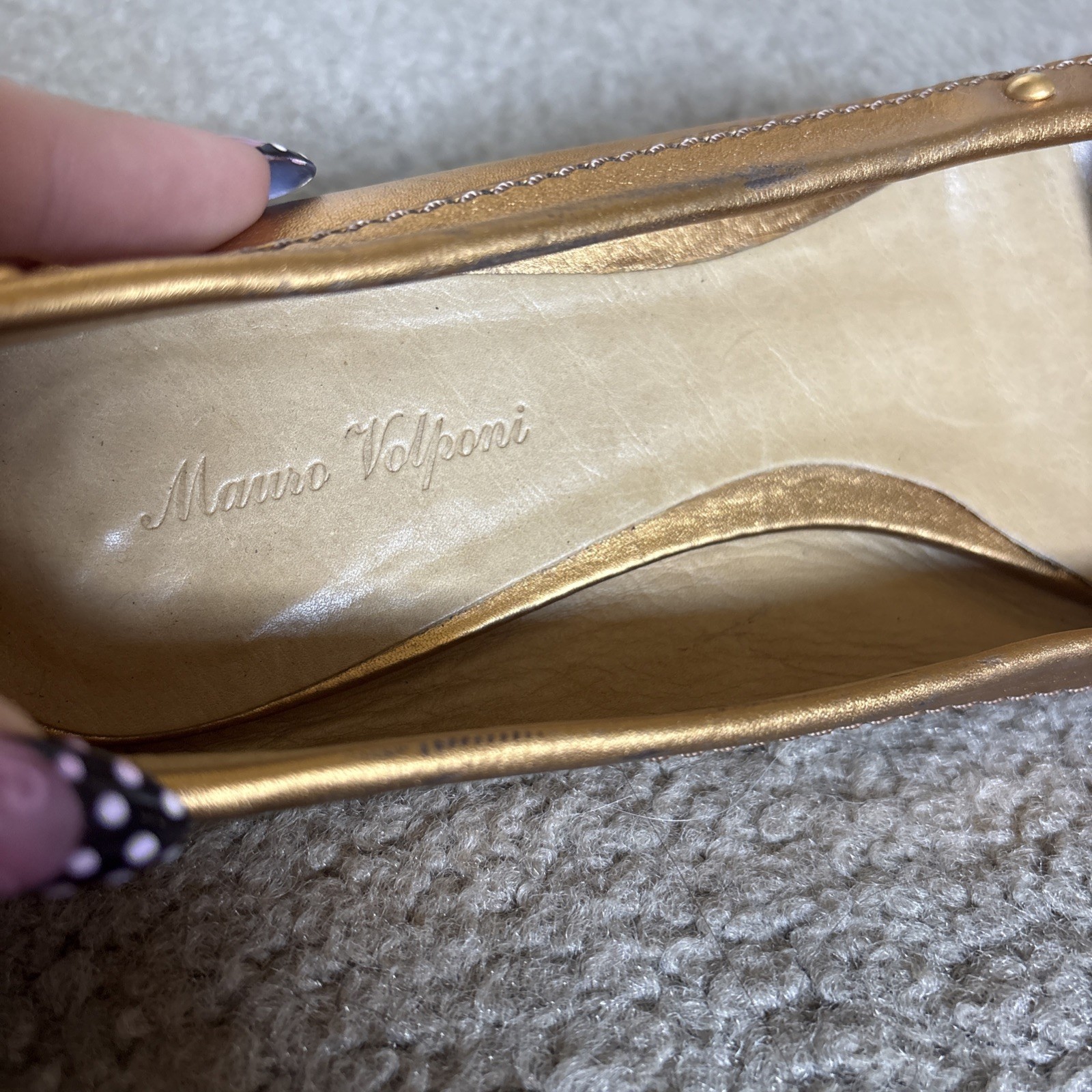 Mauro Volponi Penny Loafers Brown Leather Womens Shoe Size EU 38 US 7.5/8