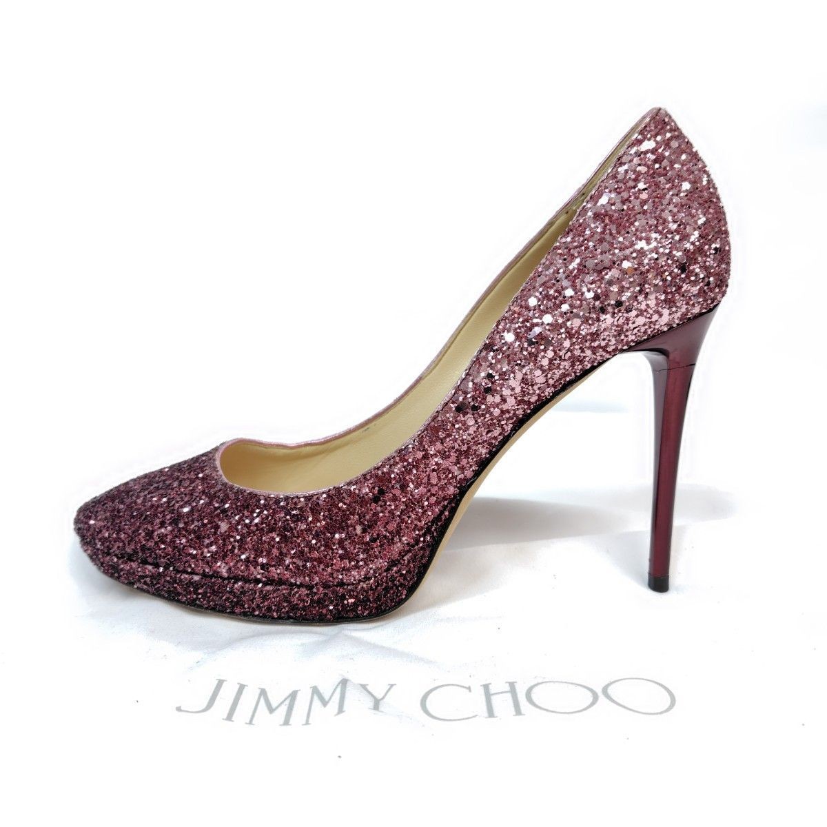 Item JIMMY CHOO Jimmy Choo Pumps 37.5 Gradient Glitter Lam High Heel Platform