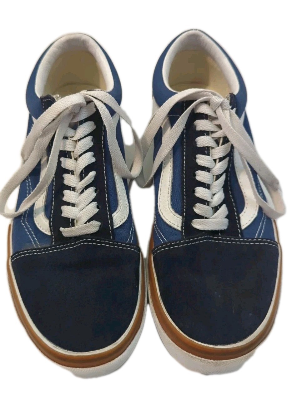 Vans Blue Old Skool Stacked Cobblestone Platform Sneakers Size Women 8.5 Men 7