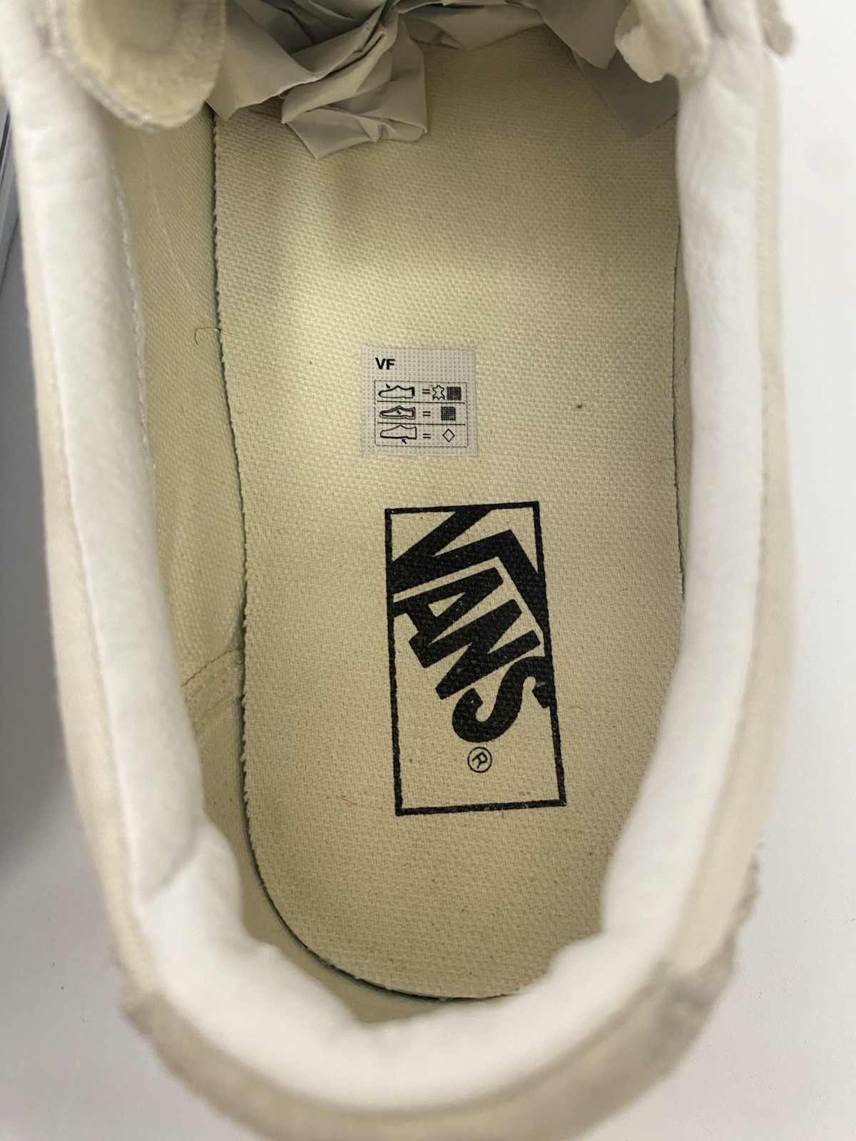 VANS M 11 Sk8-Low Cream Suede Dark Green Stripe Skate Shoes Rare Very Good!!