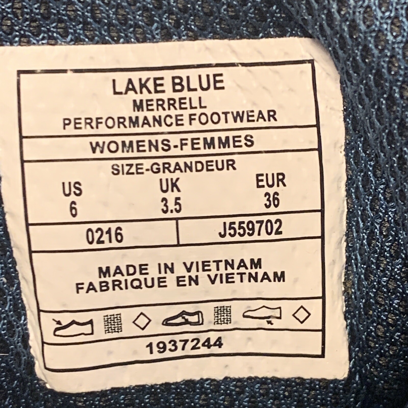 Merrell Blue Lake Sneakers Running Shoes Women’s 6