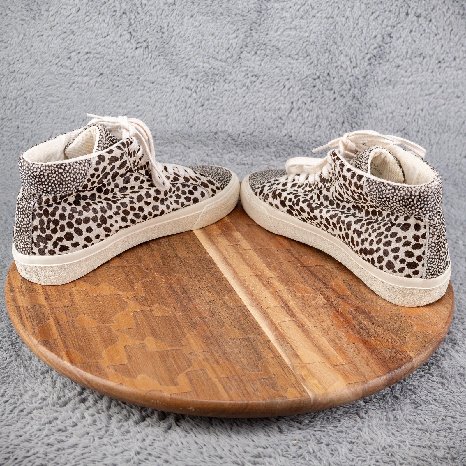 Madewell MA524 Unisex W-8M M-6.5M Genuine Calf Hair Lace Up Sidewalk Sneakers