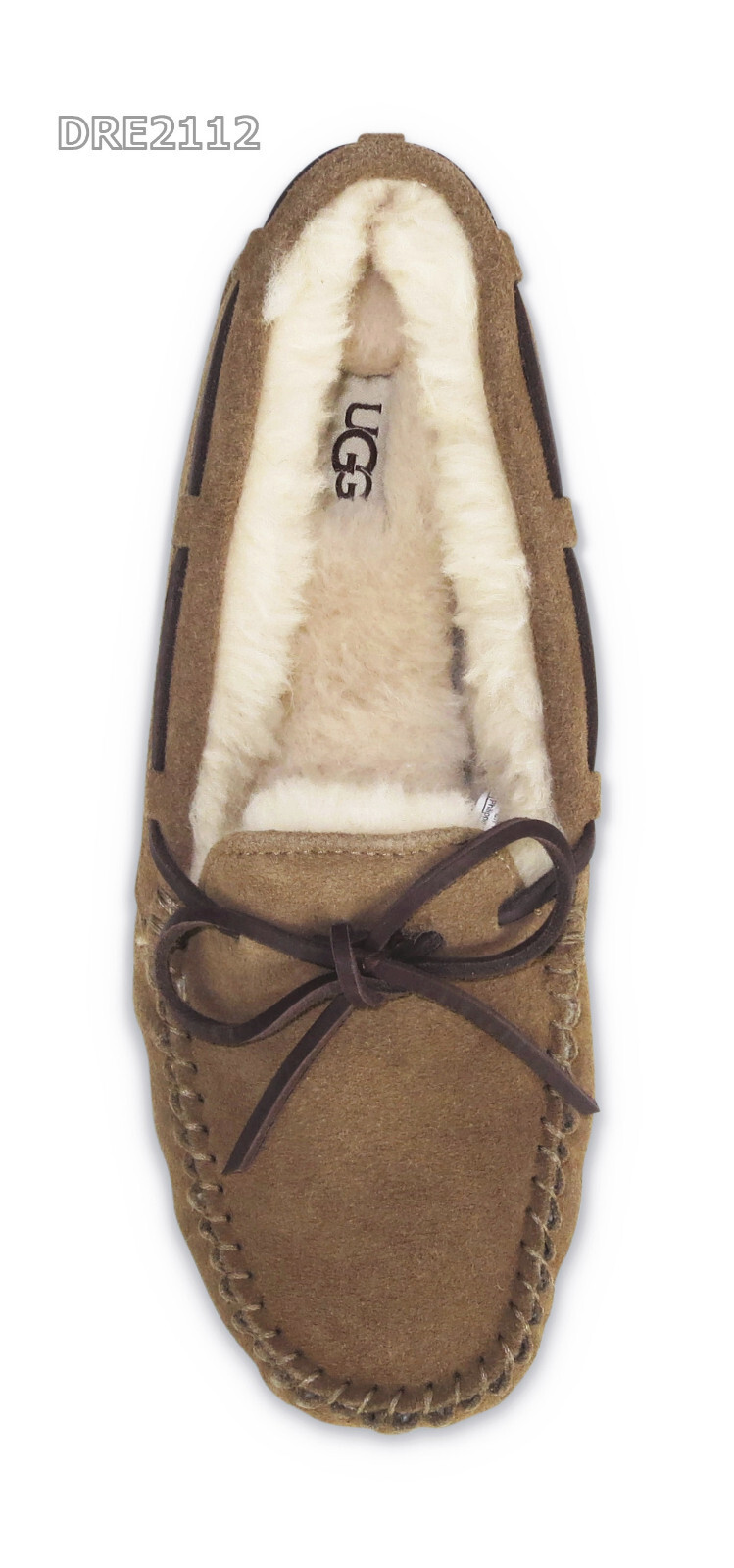 UGG Dakota Chestnut Suede Fur Slippers Womens Size 8 NEW